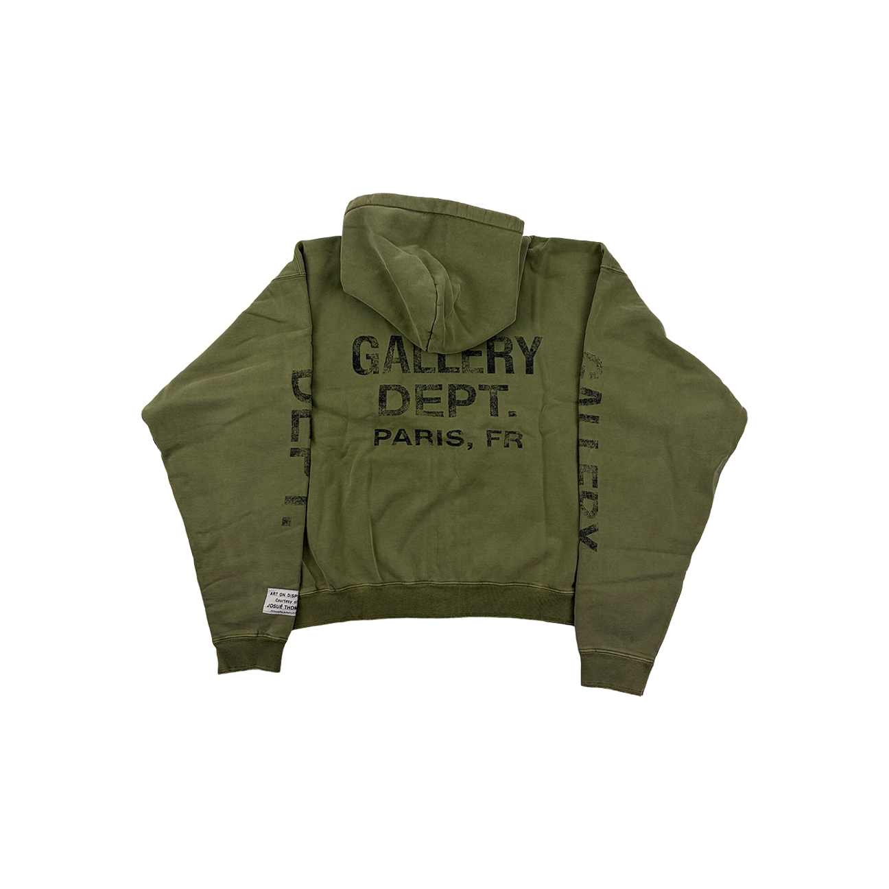 Gallery Dept. 90's Logo Zip Up Hoodie 'Olive'