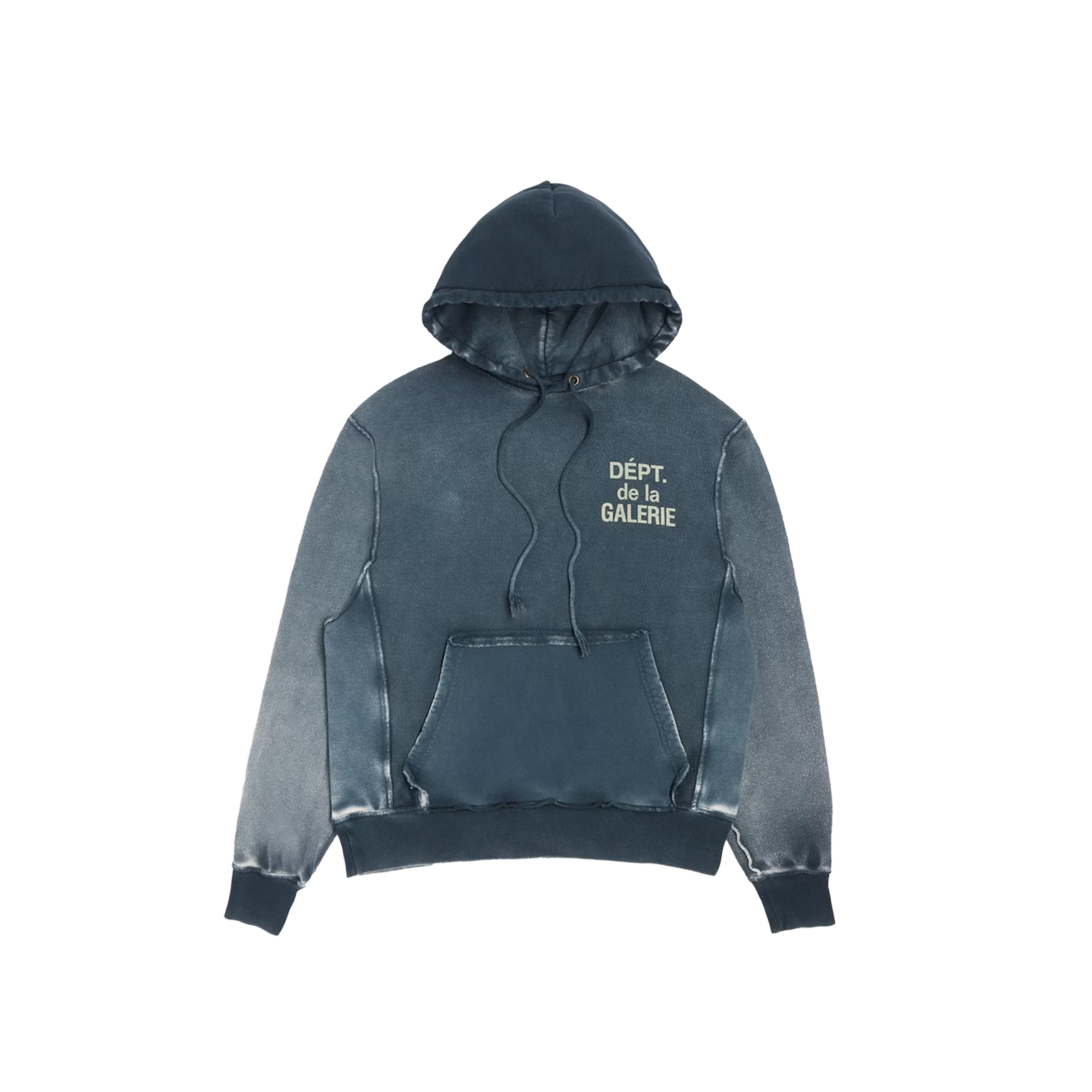 Gallery Dept. Distressed Reversible Hooded Sweatshirt 'Blue'