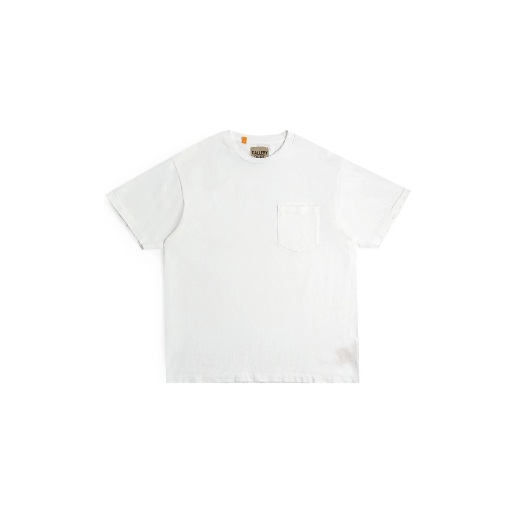Gallery Dept. Plain Vintage Pocket Tee 'White'-10283487297866-The Attic
