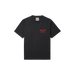 Discover the Gallery Dept. Souvenir Tee 'Washed Black' – a premium washed black short-sleeve tee with bold red lettering, blending vintage flair and modern streetwear style.