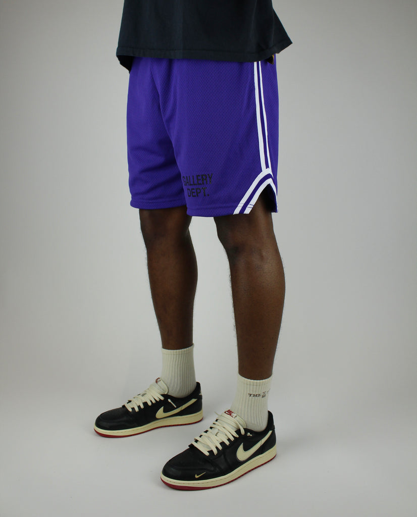 Shop the Gallery Dept. Venice Court Shorts 'Purple' – relaxed-fit premium shorts in a bold purple colorway, blending comfort with standout streetwear style.