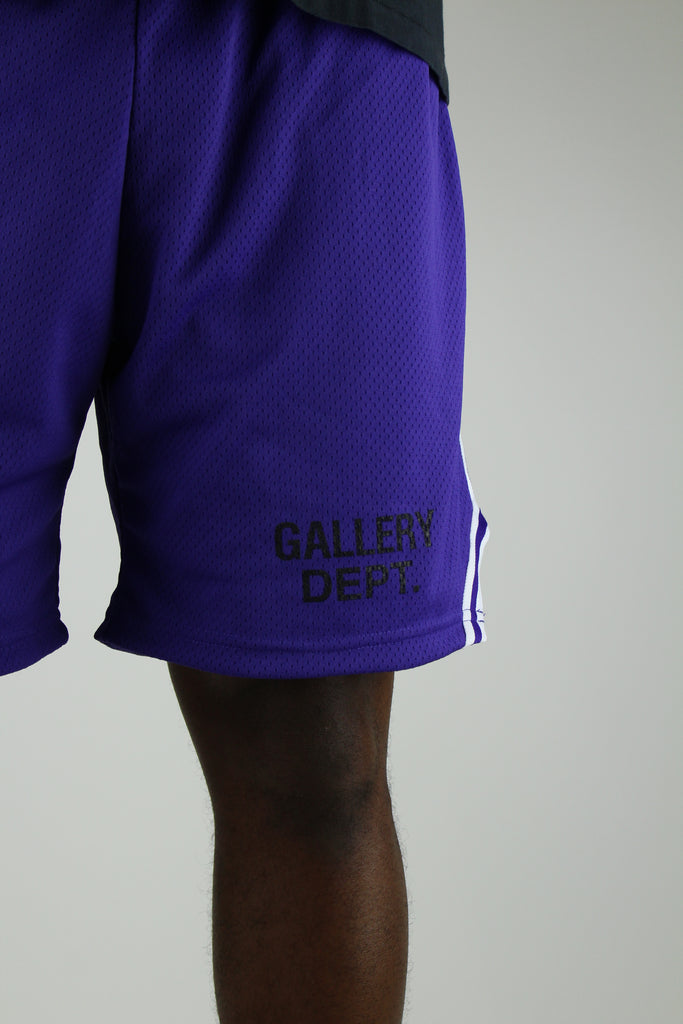 Shop the Gallery Dept. Venice Court Shorts 'Purple' – relaxed-fit premium shorts in a bold purple colorway, blending comfort with standout streetwear style.