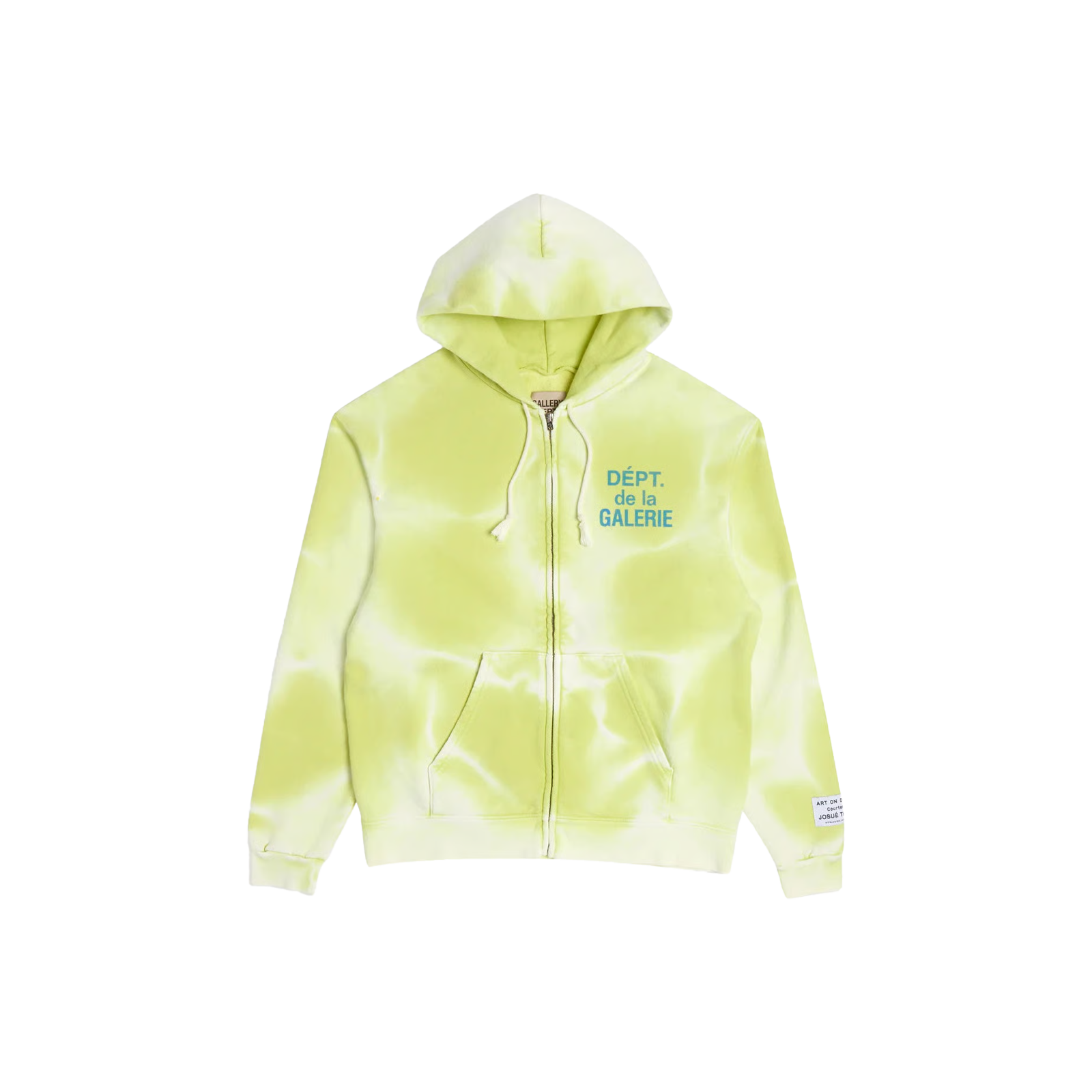 Gallery Dept. Zip Up Hoodie 'Lime'
