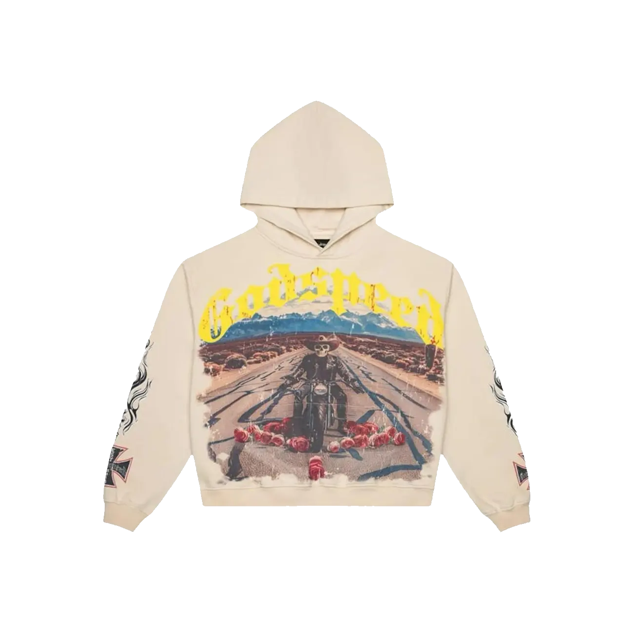 Godspeed Long Lonely Road Hoodie 'Bone'