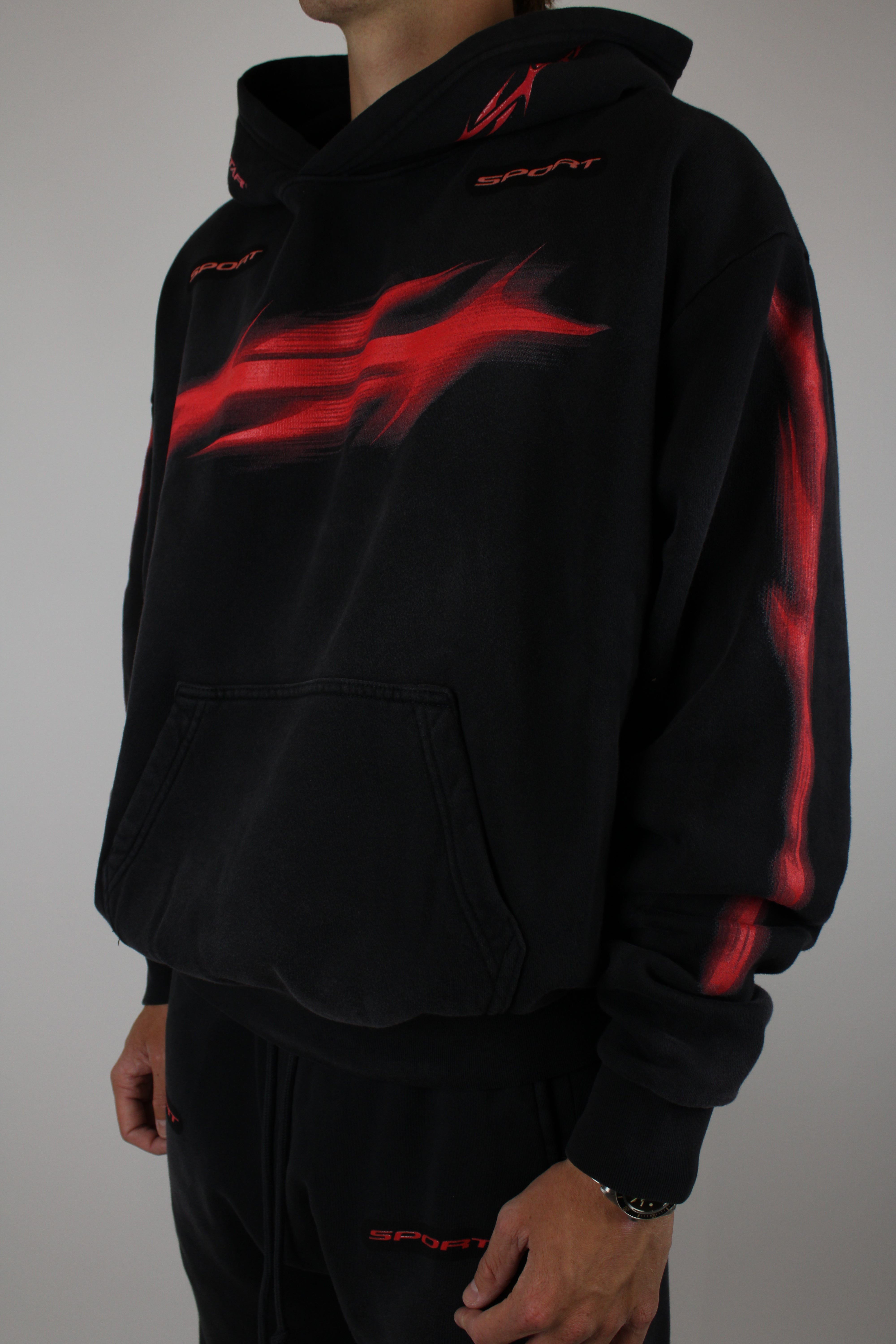 Hellstar Motion Blur Hoodie-10255854403914-The Attic