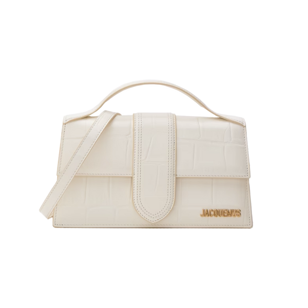 Jacquemus Le Grand Bambino 'Light Ivory Croco' – The Attic Jacquemus Le Grand Bambino 'Light Ivory Croco' – The Attic