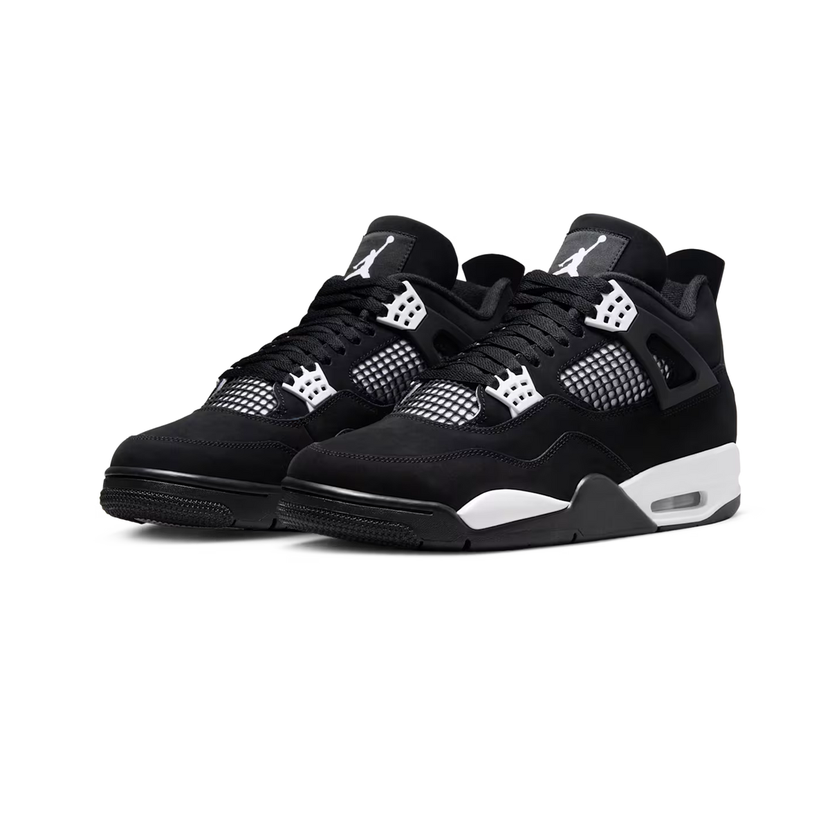 Jordan 4 Retro White Thunder 'Black White'