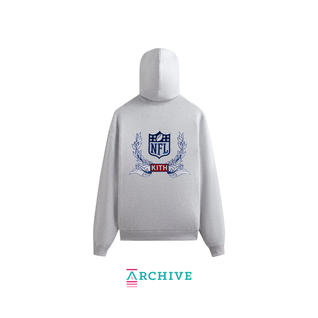 Kith x NFL Giants Laurel Hoodie Lys Heather Grå - Størrelse S (ARKIV)