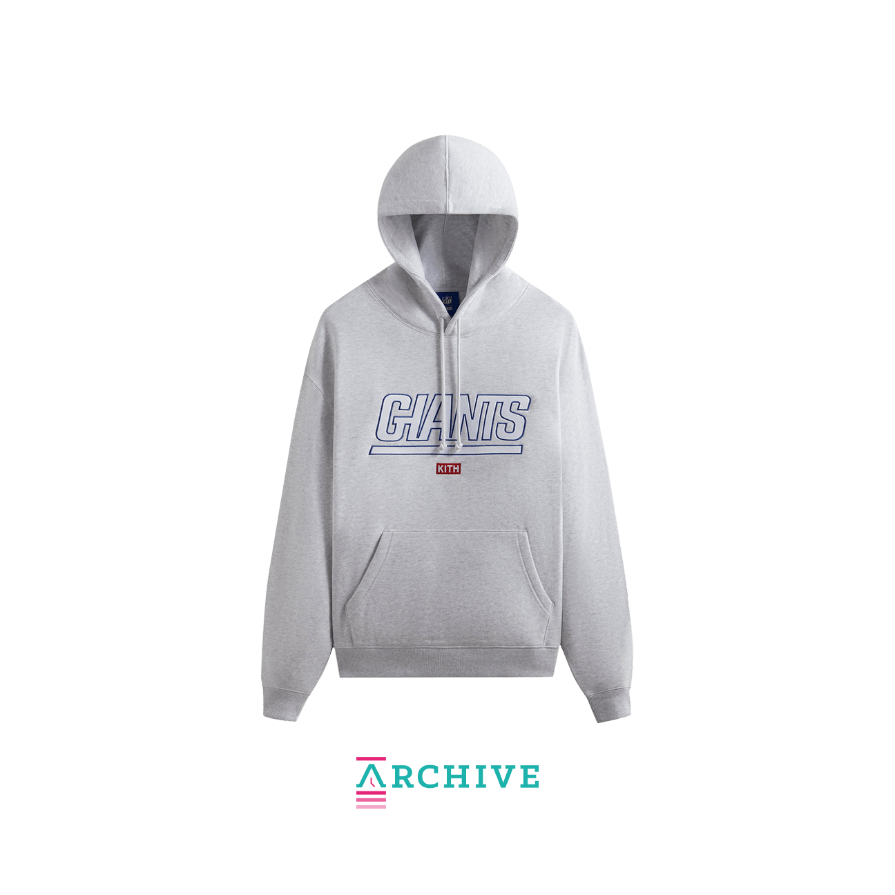 Kith x NFL Giants Laurel Hoodie Lys Heather Grå - Størrelse S (ARKIV)
