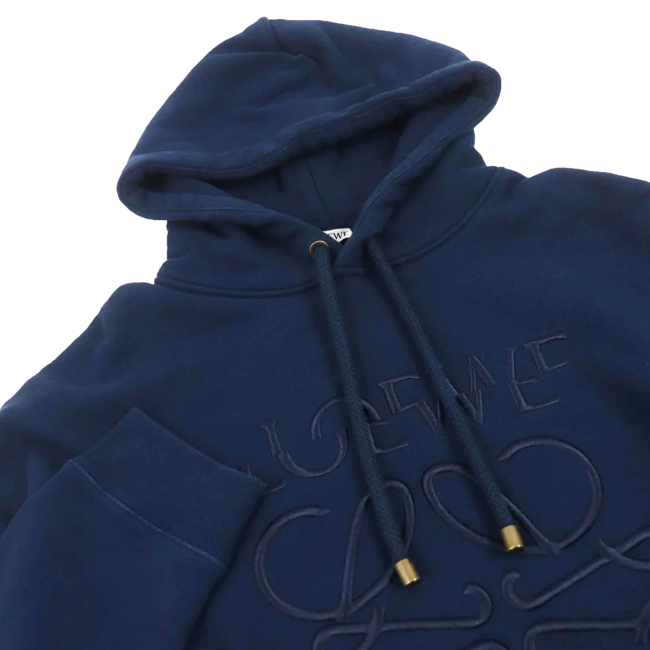 Loewe Split Logo Relaxed Fit Hoodie 'Navy'