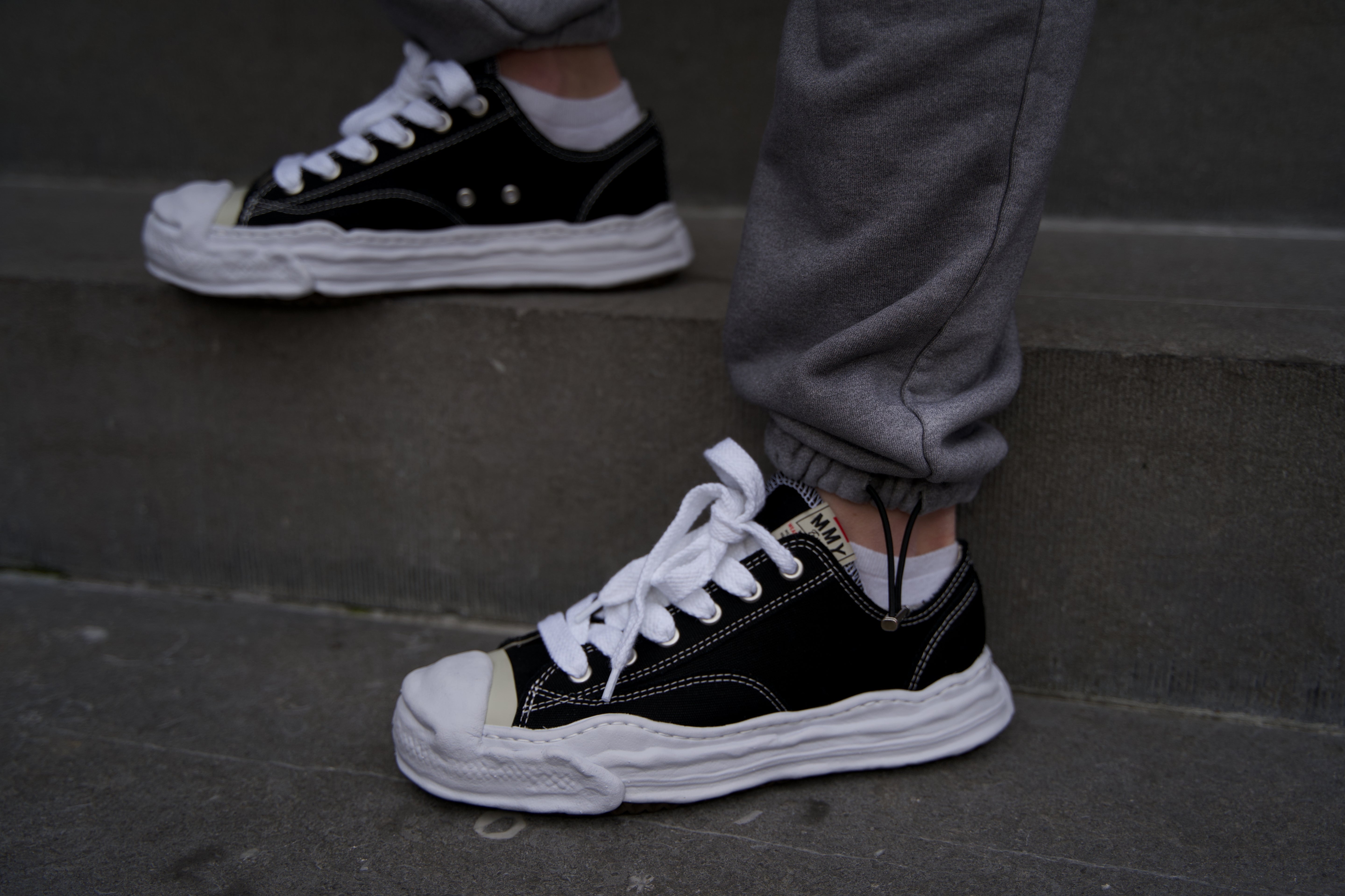 Maison Mihara Yasuhiro Hank OG Sole Canvas Low 'Black'-9631945982282-The Attic