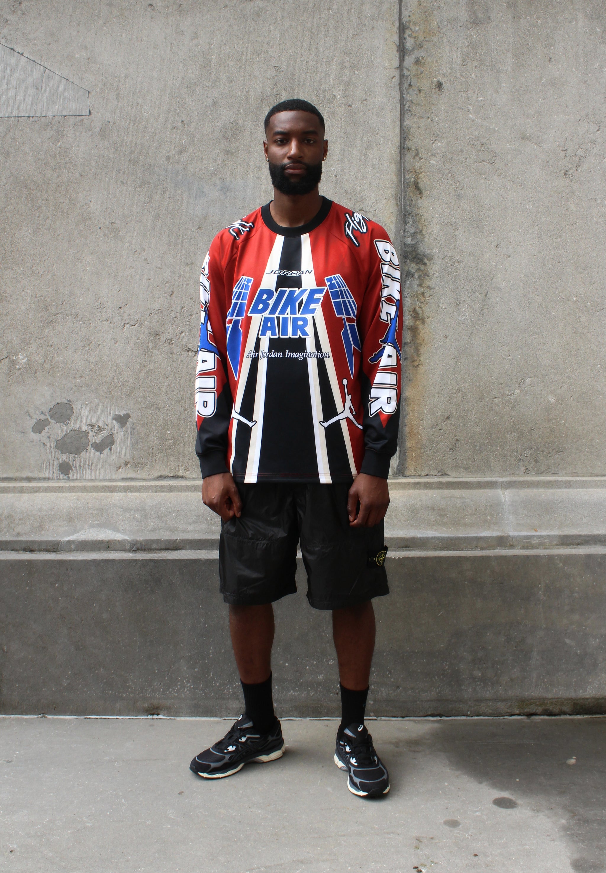 Jordan x Nigel Sylvester BMX Jersey 'Cinnabar Red Black' – The Attic