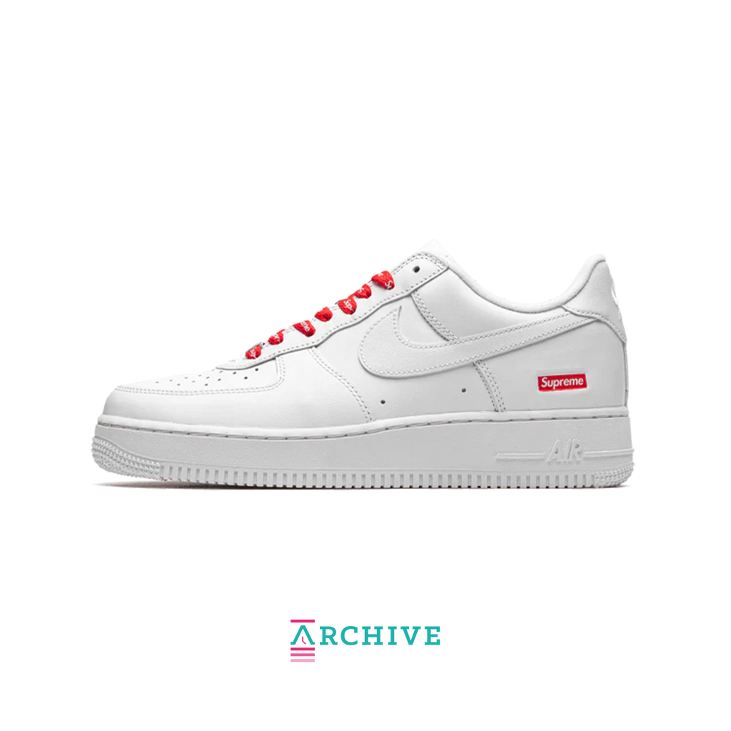 Nike Air Force 1 Low Supreme 'White' - Size 36.5 (ARCHIVE)-10190561673546-The Attic