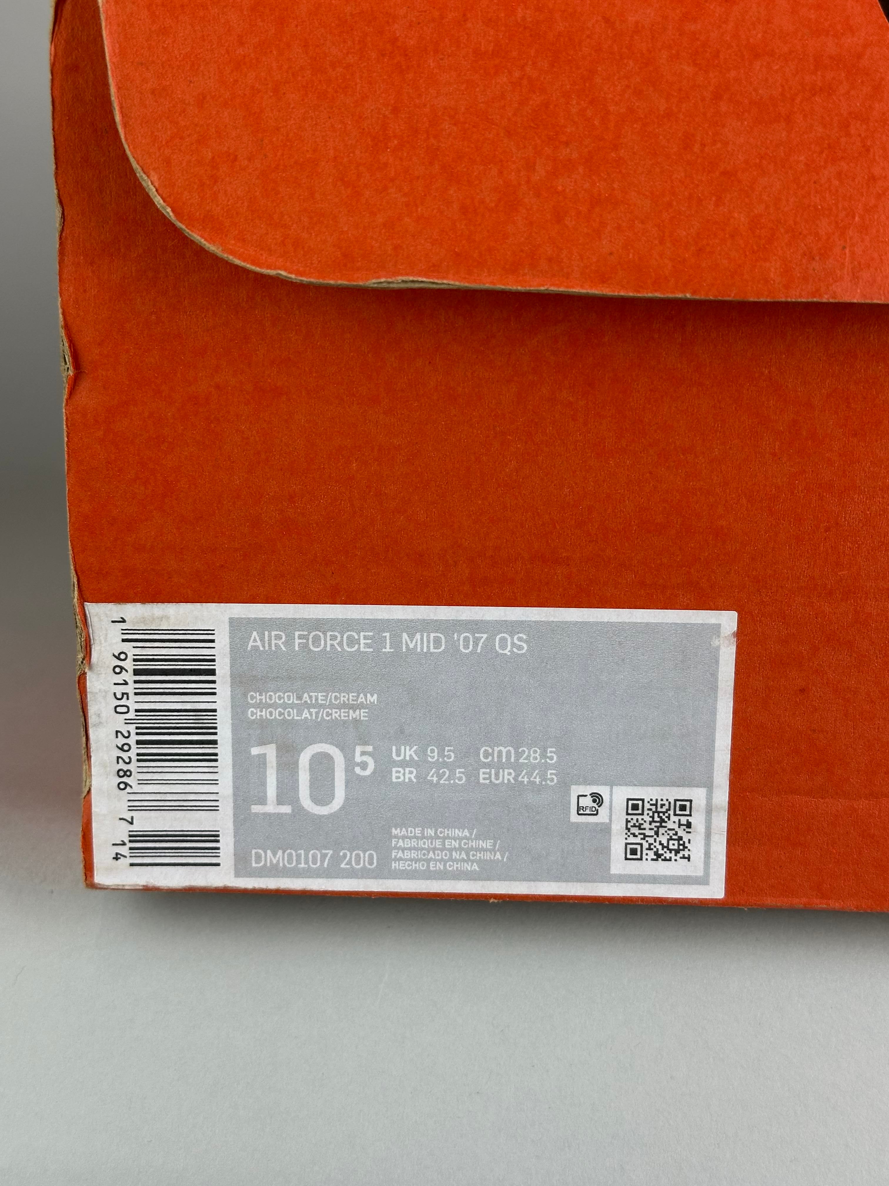 Nike Air Force 1 Mid 'Chocolate' - Size 44.5 (ARCHIVE)