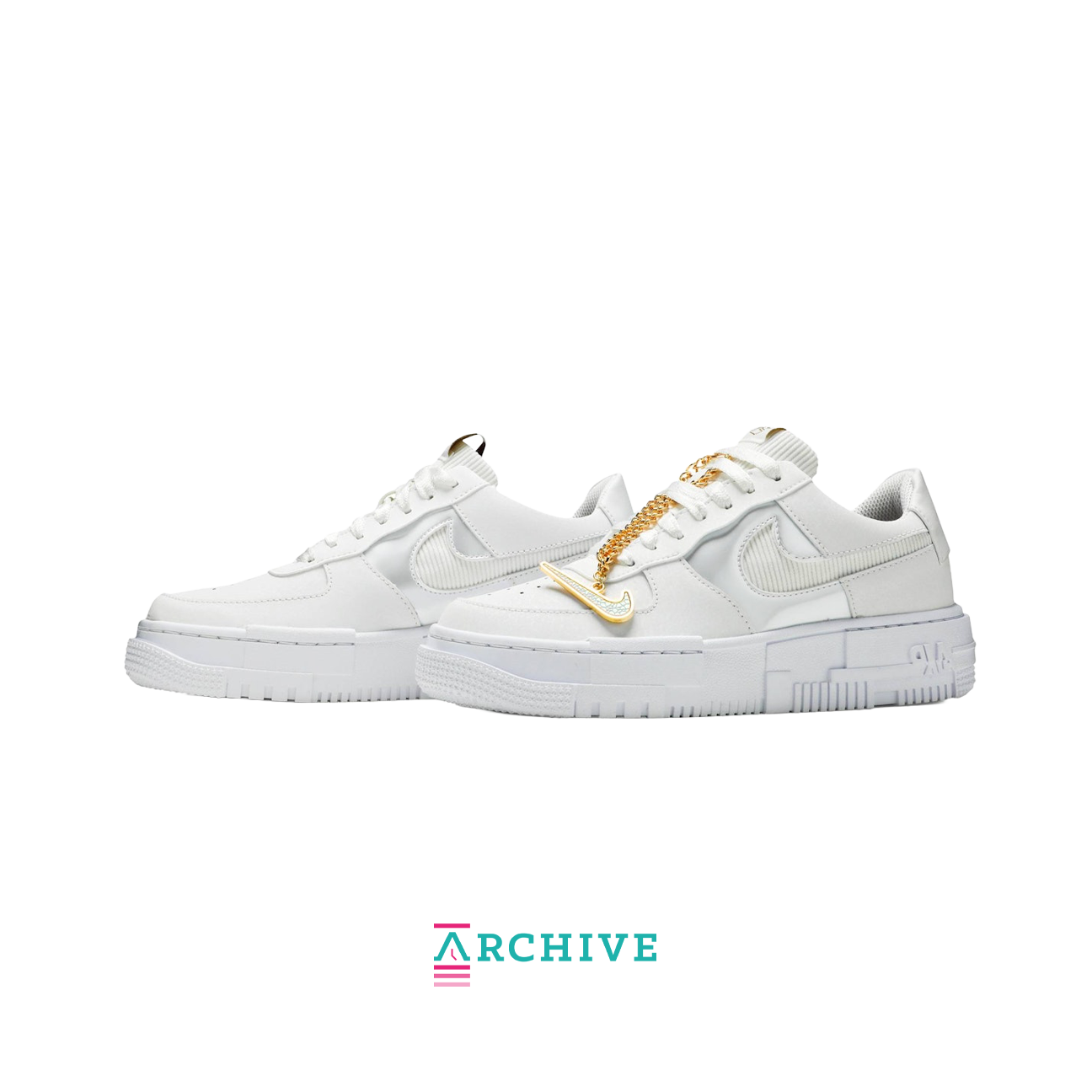 Nike Air Force 1 Pixel ‘White Gold Chain’ (W) - Size 41 (ARCHIVE)