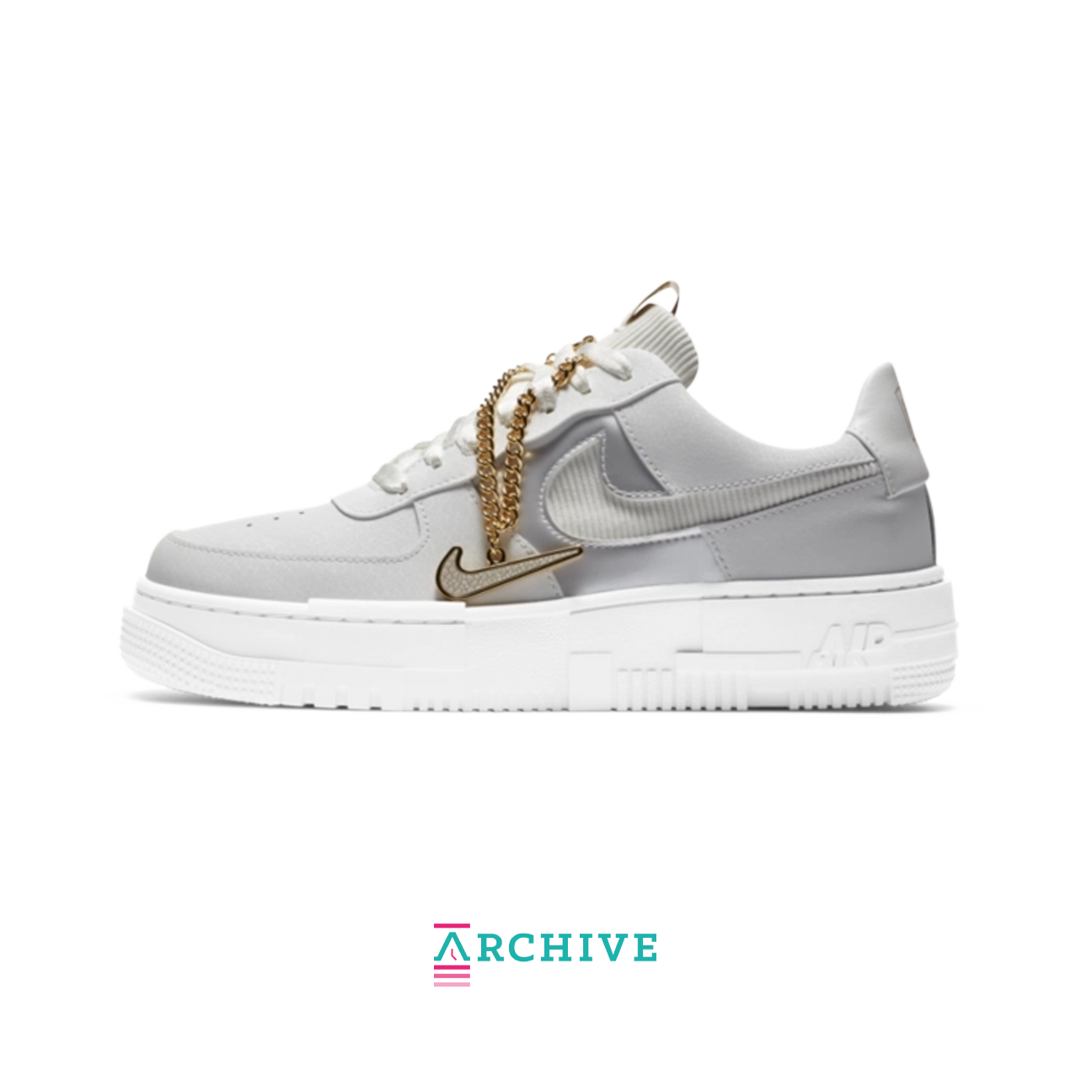 Nike Air Force 1 Pixel ‘White Gold Chain’ (W) - Size 41 (ARCHIVE)