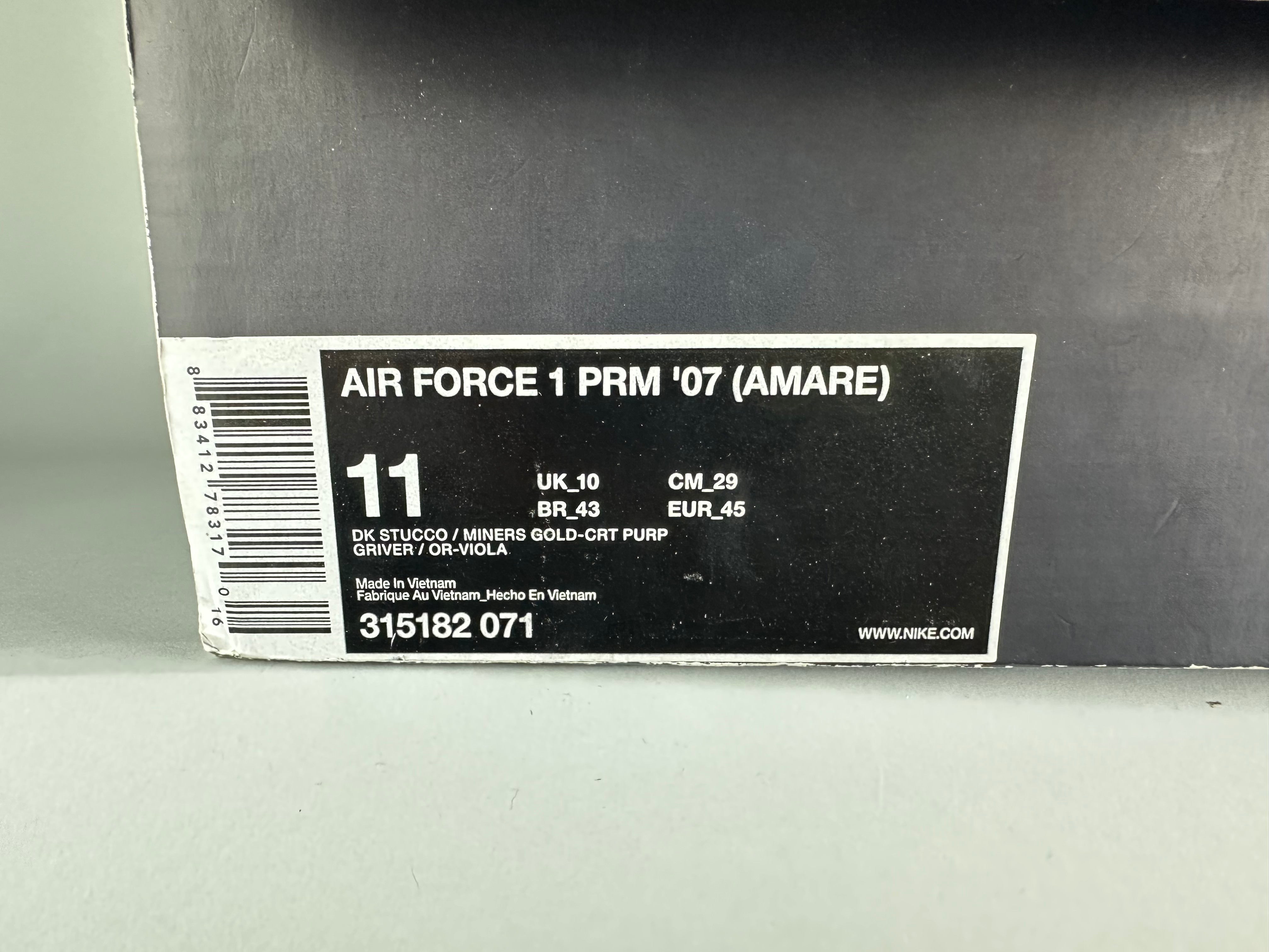 Nike Air Force 1 Premium 07 Amare 'New Six' - Size 45 (ARCHIVE)