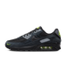 Nike Air Max 90 Black Volt sneakers with black and vibrant green colorway, featuring iconic air cushioning, breathable mesh, and durable design for performance and style