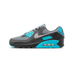 Nike Air Max 90 Cool Grey Dusty Cactus Black Wolf Grey sneaker with layered grey tones cactus accents available at The Attic
