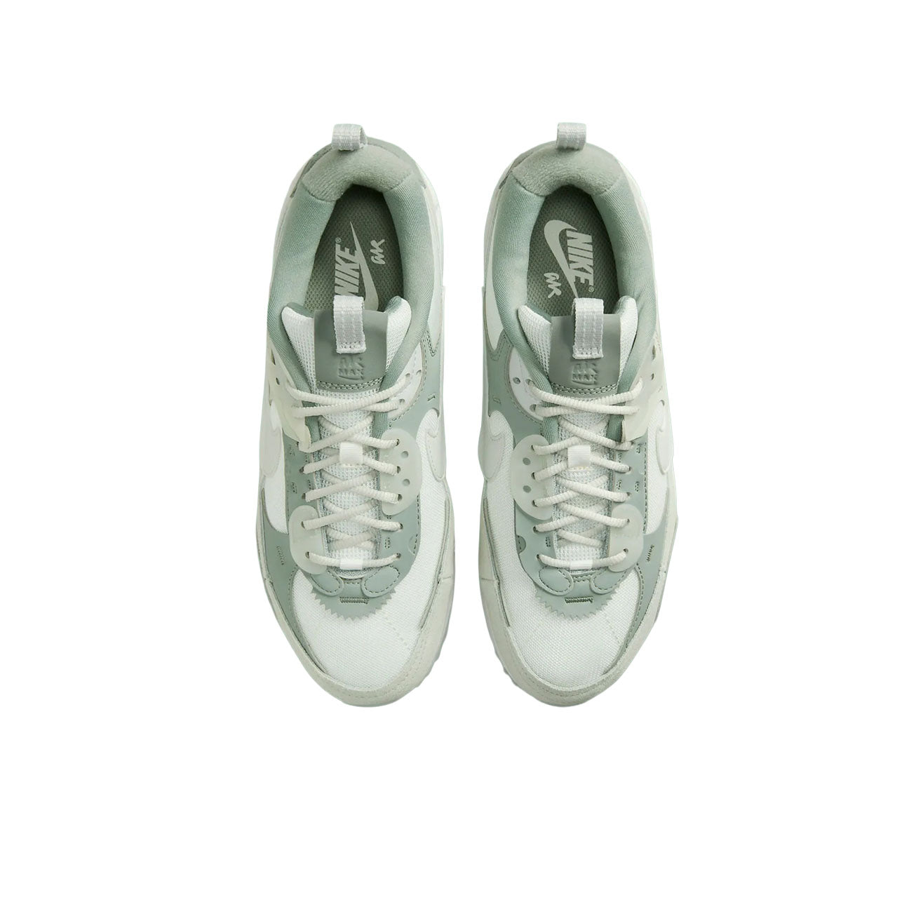 Nike Air Max 90 Futura Mint womens sneaker with mesh and leather upper mint accents and visible Air cushioning