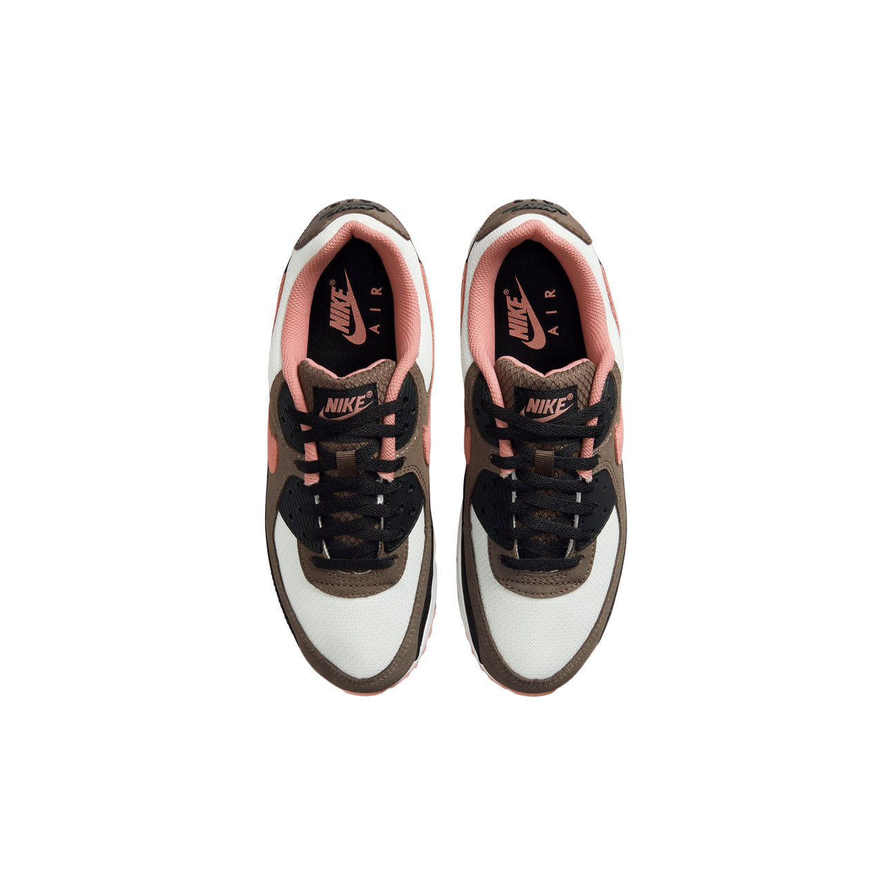 Nike Air Max 90 Ironstone Red Stardust sneaker with premium leather suede and mesh upper in warm earthy tones