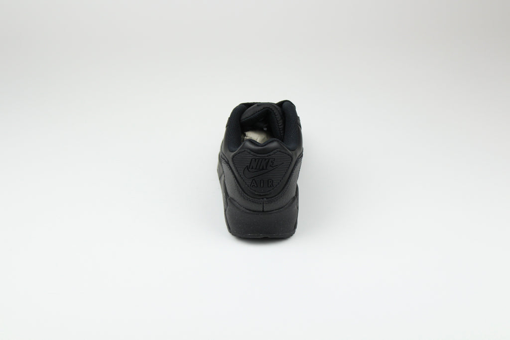 Nike Air Max 90 Leather Triple Black – Classic Retro Running Sneakers, Premium All-Black Lifestyle Shoes, Iconic Streetwear Trainers