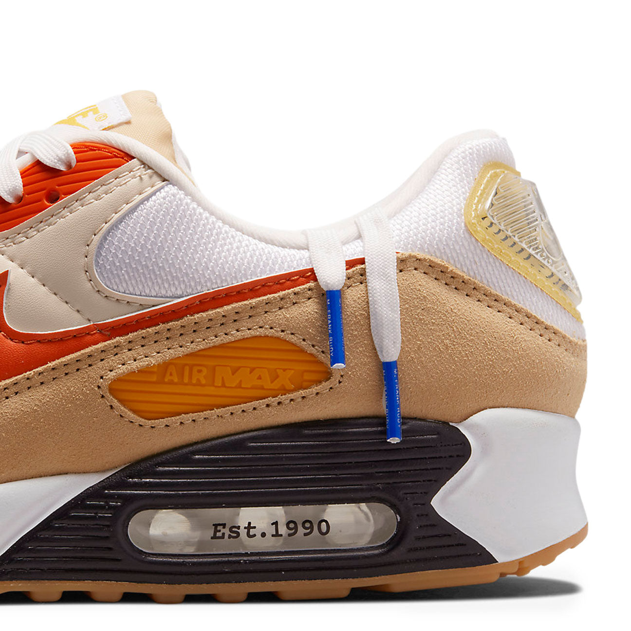 Nike Air Max 90 M Frank Rudy sneaker with white mesh and leather upper classic Air Max cushioning available at The Attic
