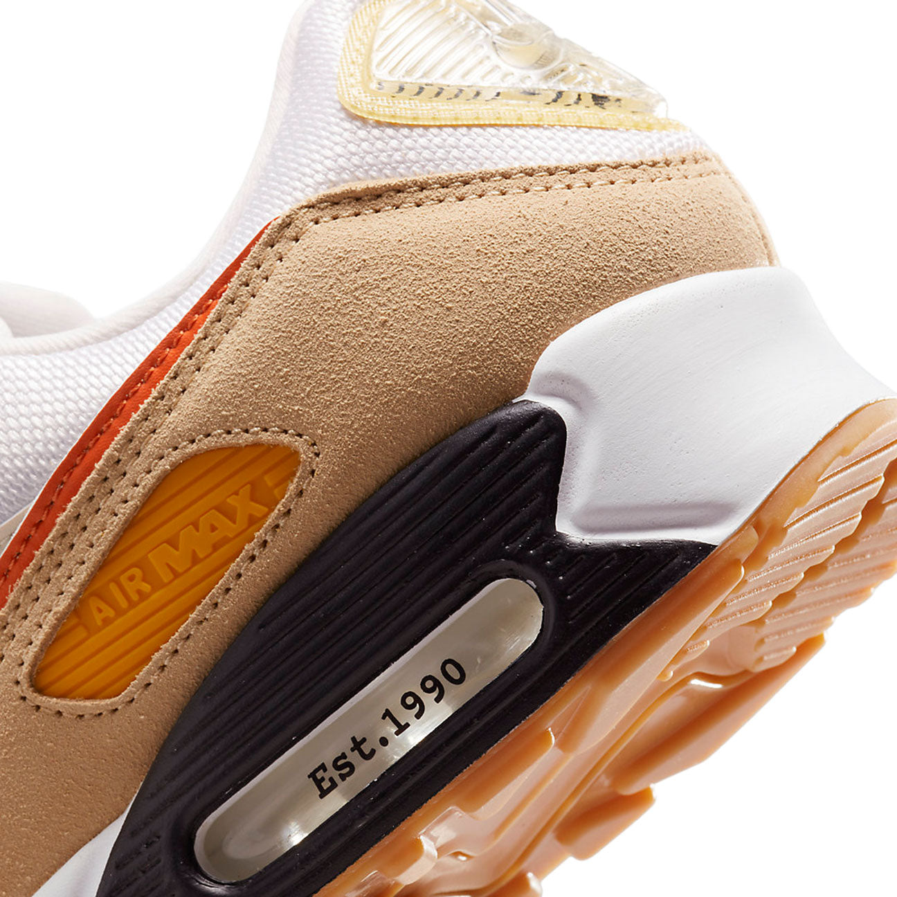 Nike Air Max 90 M Frank Rudy sneaker with white mesh and leather upper classic Air Max cushioning available at The Attic
