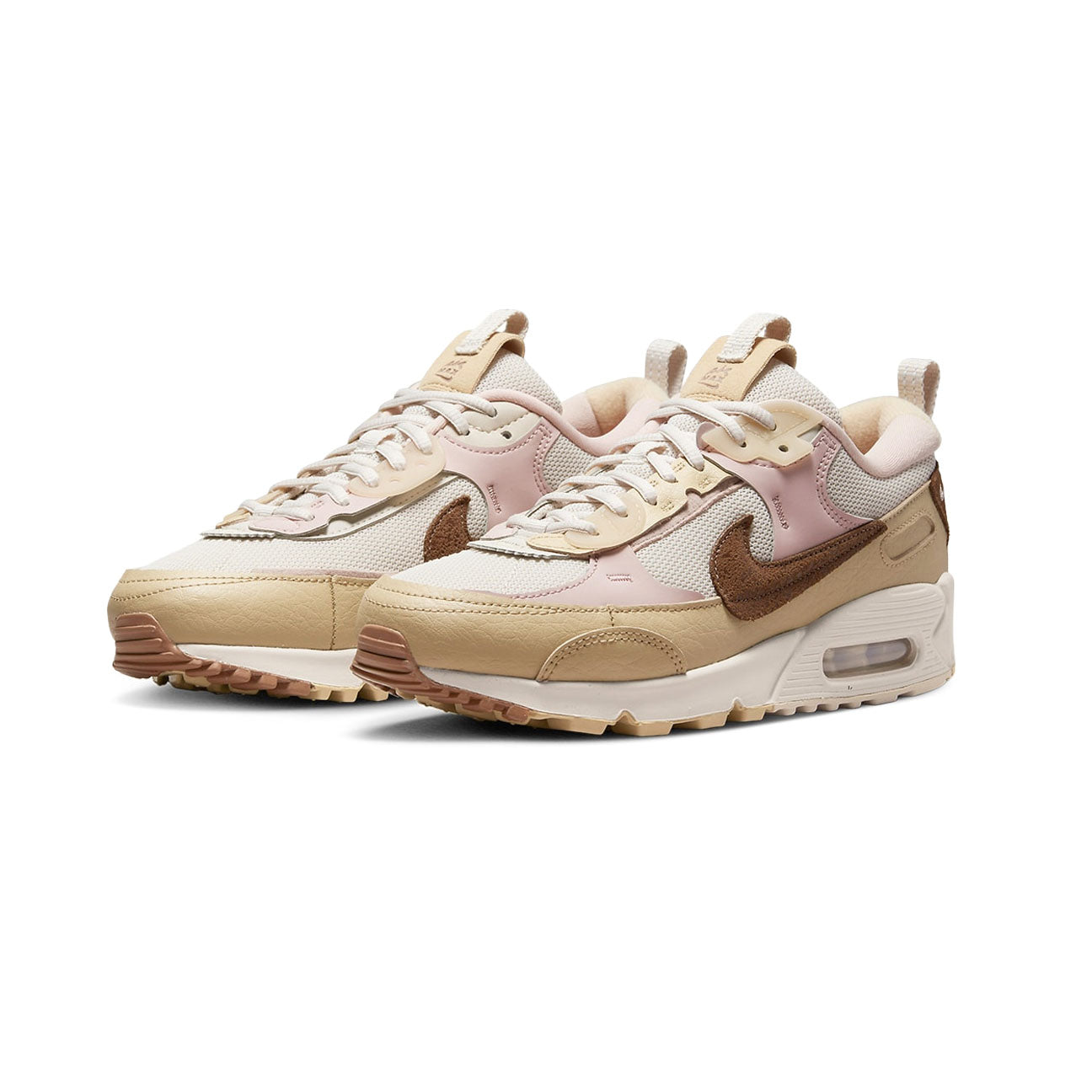 Nike Air Max 90 Neapolitan womens sneaker with mesh and leather upper warm neutral tones and visible Air cushioning