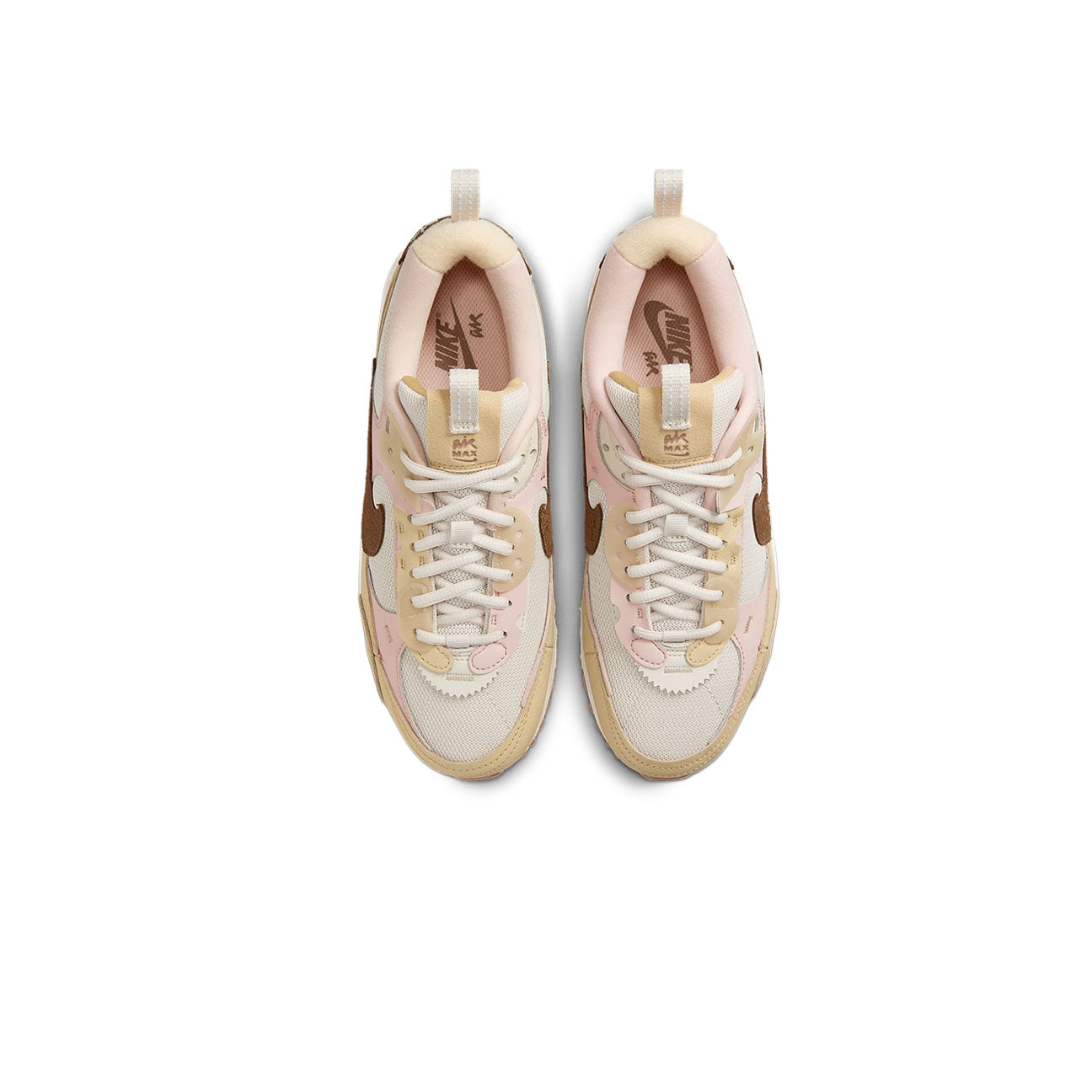 Nike Air Max 90 Neapolitan womens sneaker with mesh and leather upper warm neutral tones and visible Air cushioning