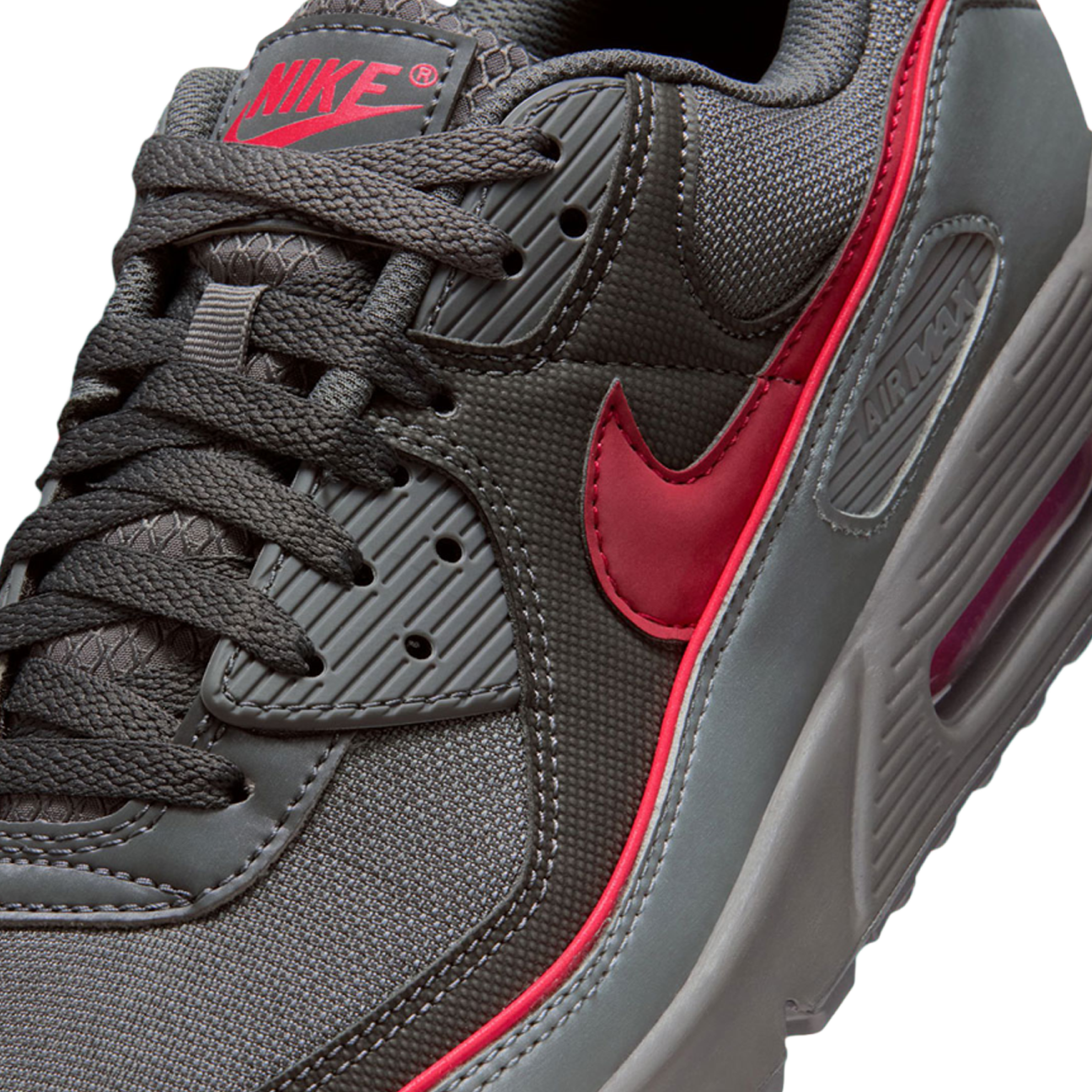 Nike Air Max 90 Premium 'Iron Grey University Red'