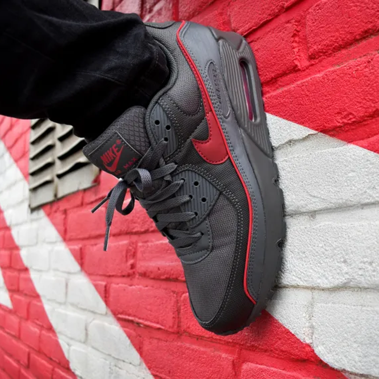 Nike Air Max 90 Premium 'Iron Grey University Red'