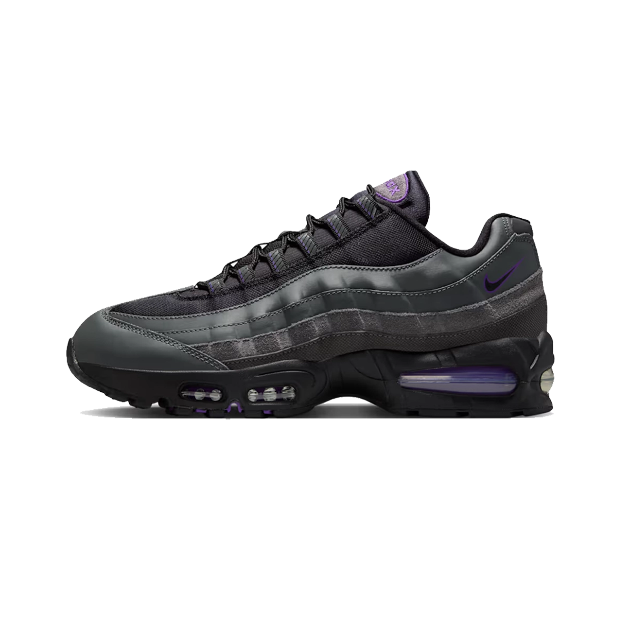 Nike Air Max 95 Big Bubble 'Iron Grey Wild Grape' sneaker side view