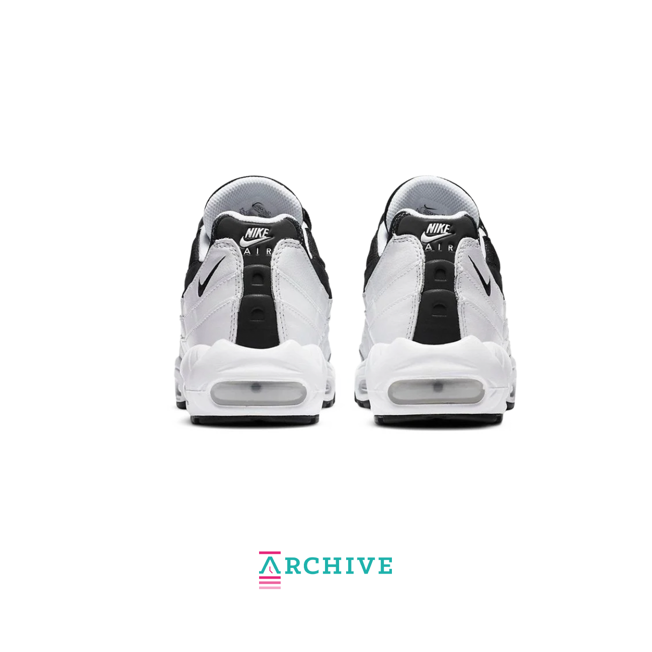 Nike Air Max 95 Yin Yang Black sneaker with layered upper monochrome design and visible Air cushioning available at The Attic
