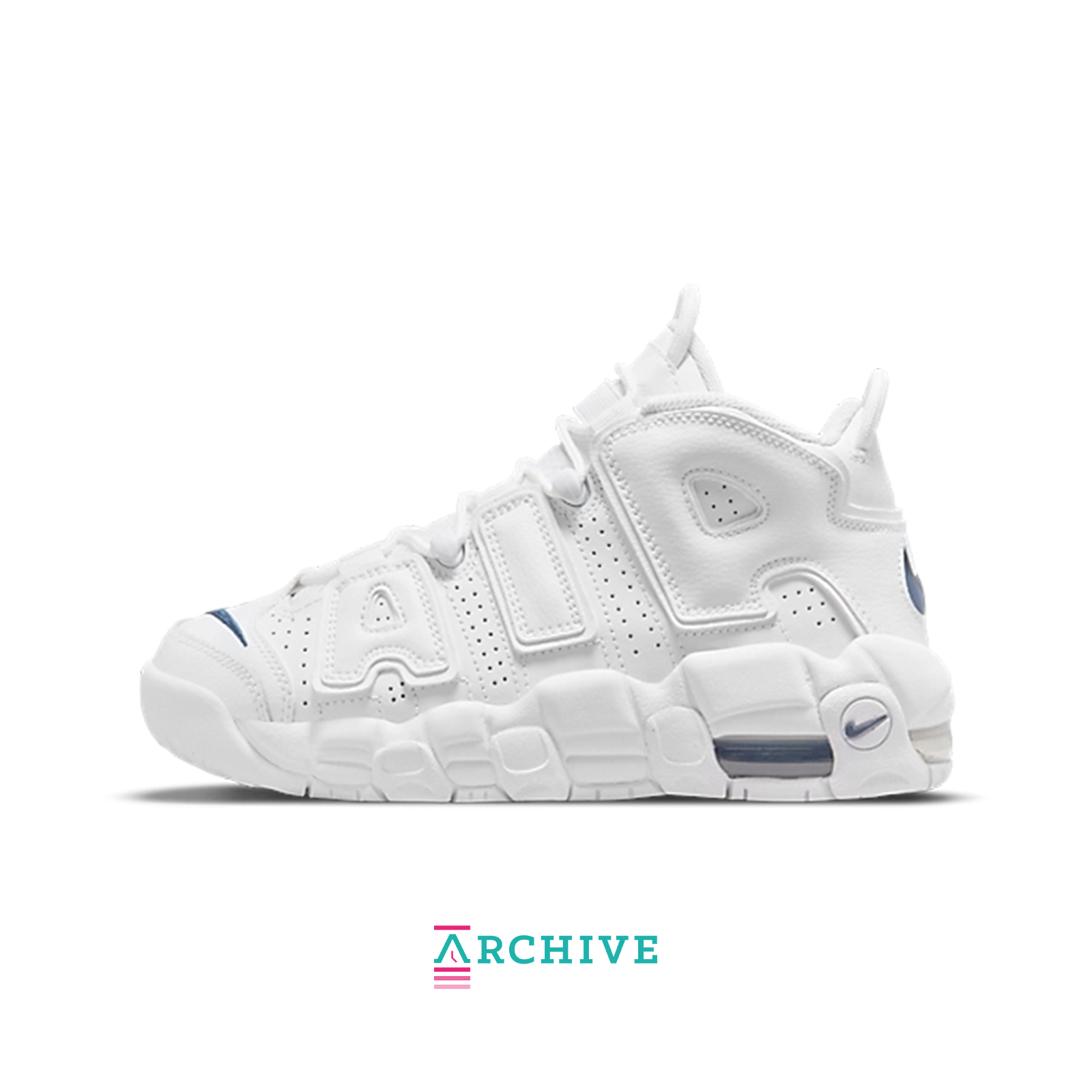 Nike Air More Uptempo 'Triple White' (2021) (GS) - Size 38.5 (ARCHIVE)-10281954705738-The Attic
