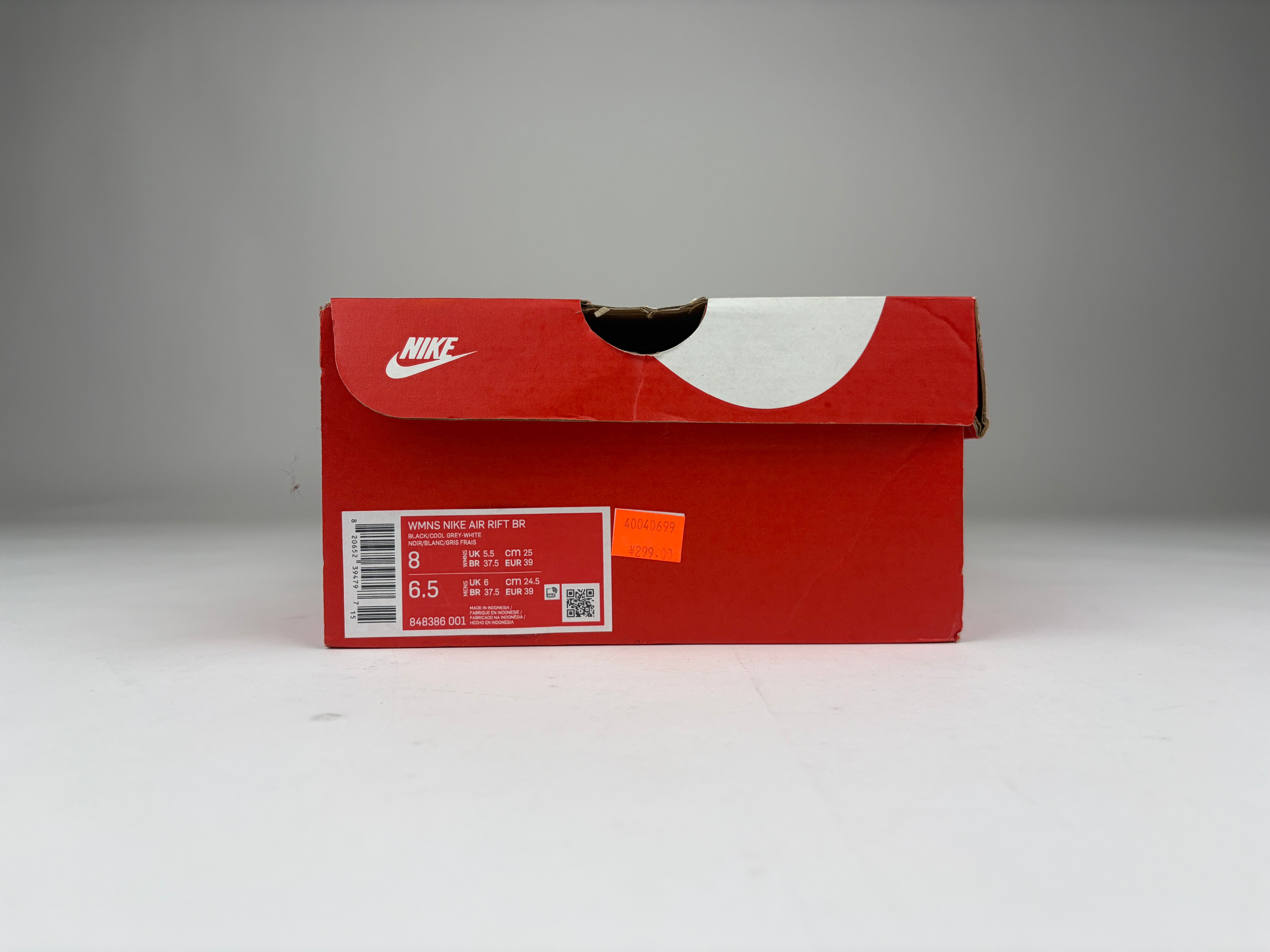Nike Air Rift Breathe Black (W) - Size 39 (ARCHIVE)
