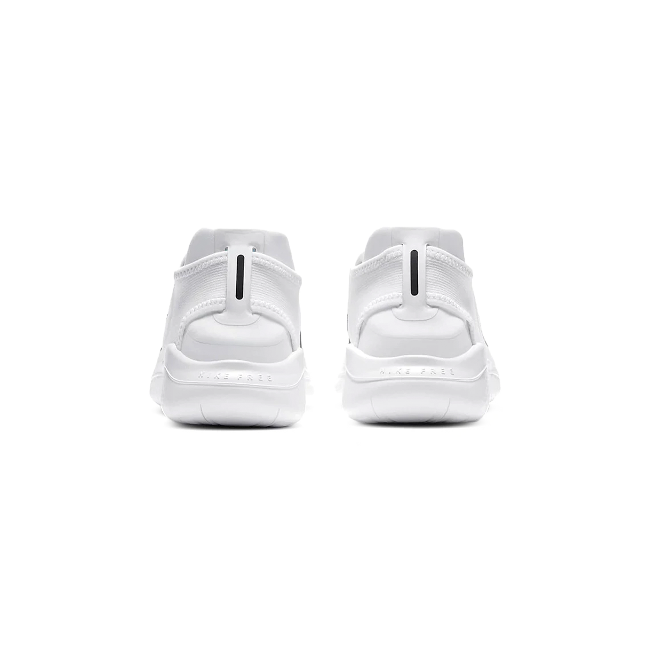 Nike Free RN 2018 White running shoe with lightweight white mesh upper flexible sole and minimalist design available at The Attic