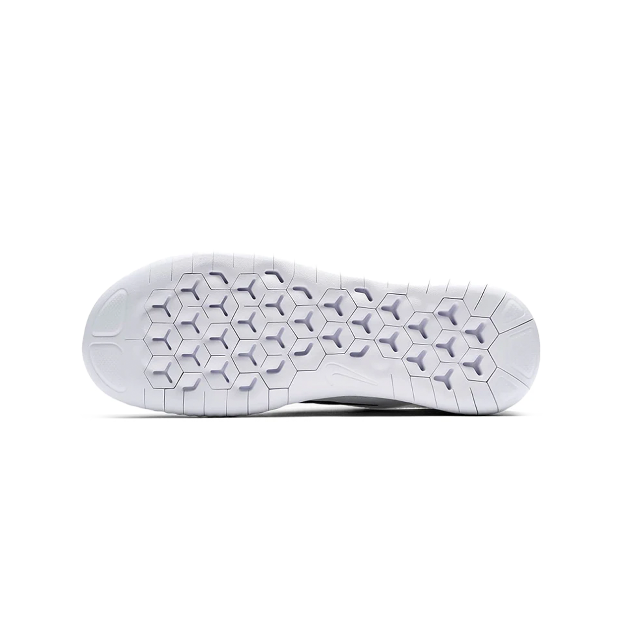 Nike Free RN 2018 White running shoe with lightweight white mesh upper flexible sole and minimalist design available at The Attic