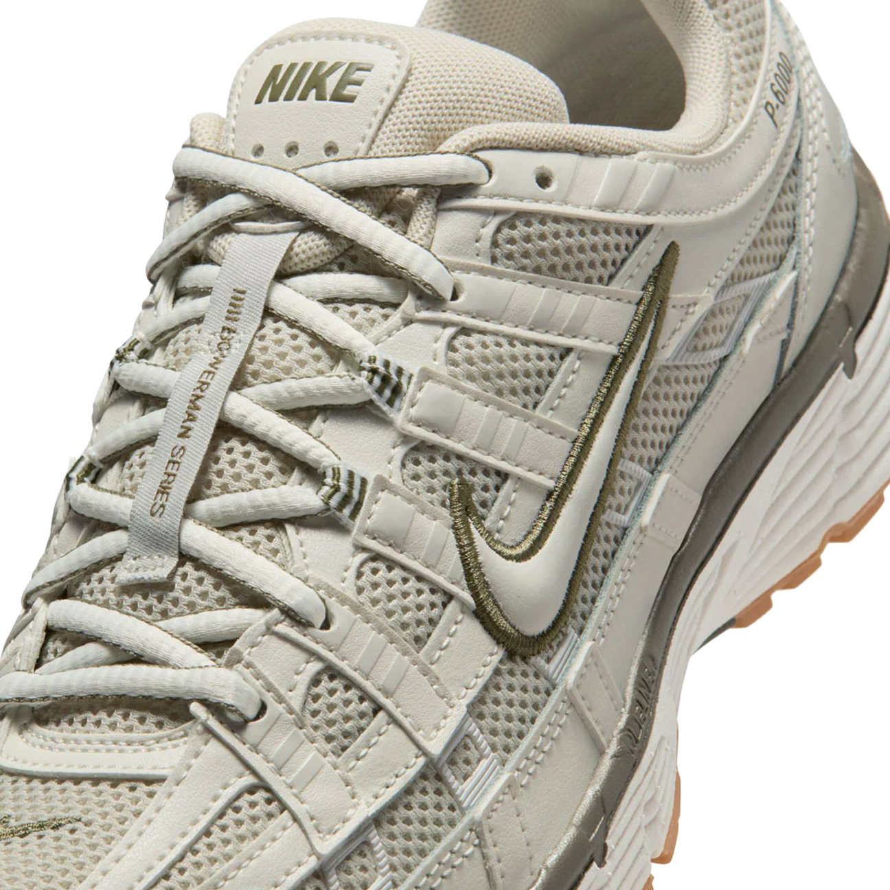 Nike P-6000 Hueso Claro Oliva Media Goma