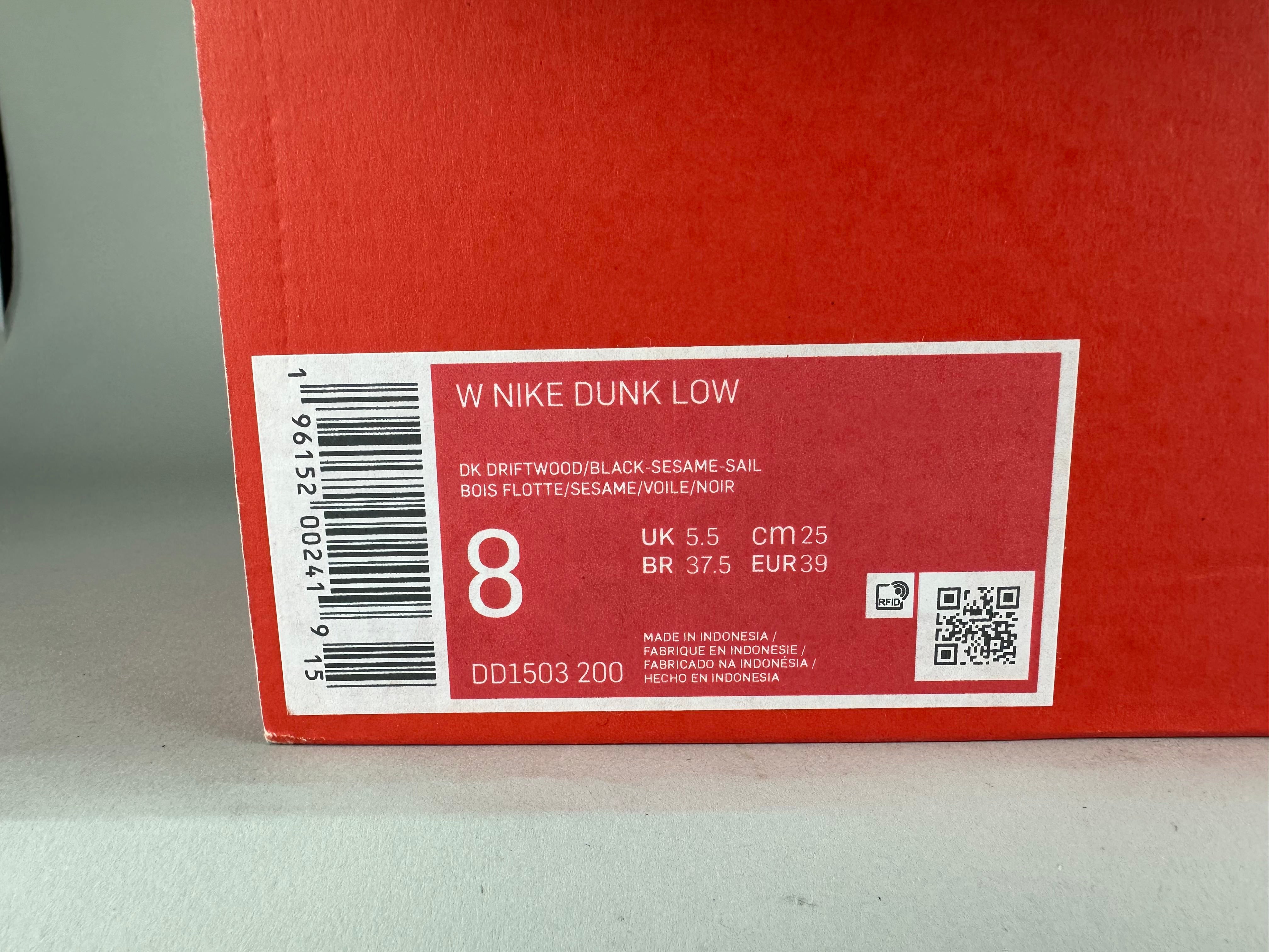 Nike Wmns Dunk Low 'Dark Driftwood' - Størrelse 39 (ARCHIVE)