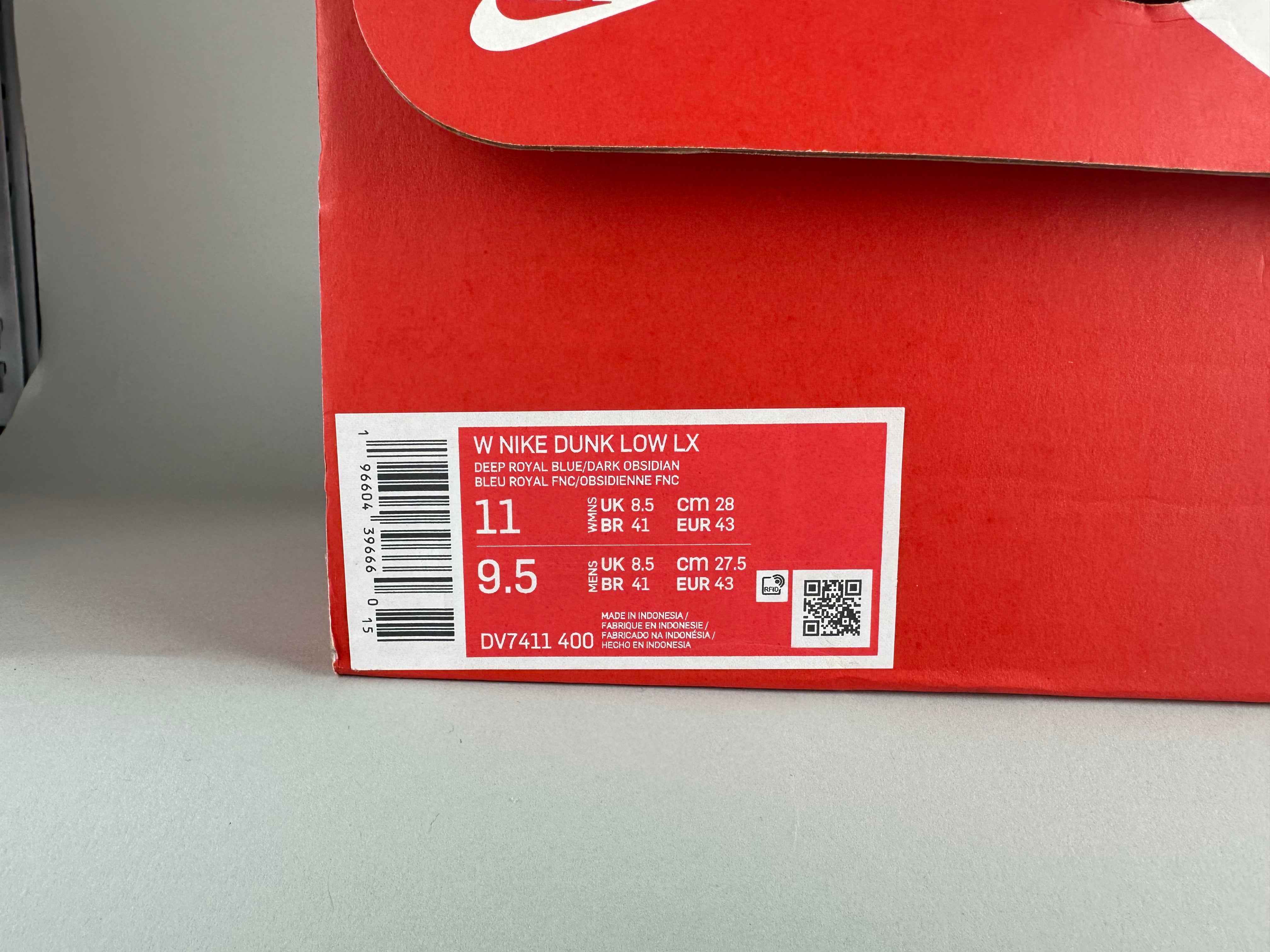 Nike Wmns Dunk Low LX 'Blue Suede' - Size 43 (ARCHIVE)