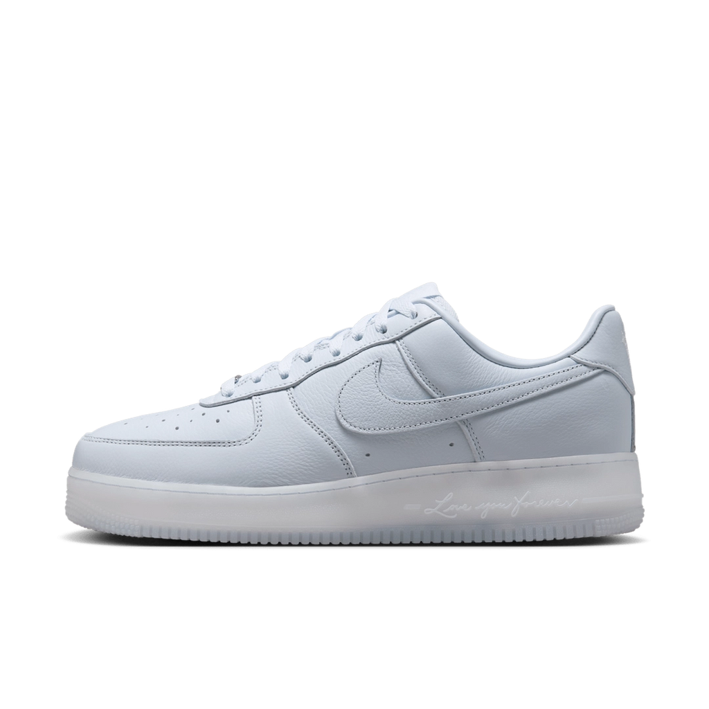 NOCTA x Nike Air Force 1 Low Palest Purple Certified Lover Boy – Drake Collaboration Sneakers, Pastel Purple Leather Shoes, Premium Streetwear Trainers