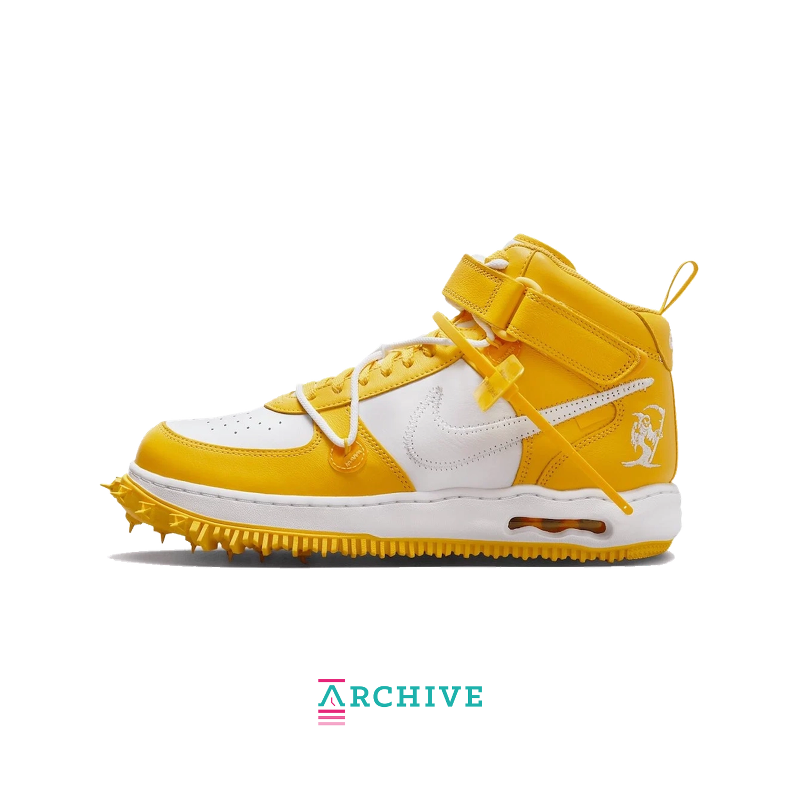 Off-White x Nike Air Force 1 Mid 'Varsity Maize' - Size 41 (ARCHIVE)-10175735759178-The Attic