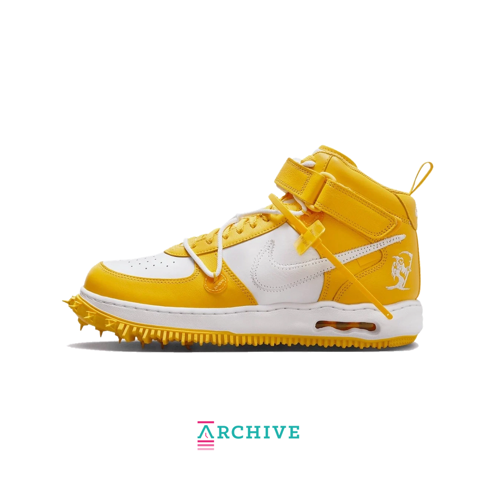 Off-White x Nike Air Force 1 Mid 'Varsity Maize' - Size 41 (ARCHIVE)-10175735759178-The Attic