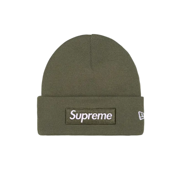 Supreme New Era Box Logo Beanie 'Light Olive' – The Attic
