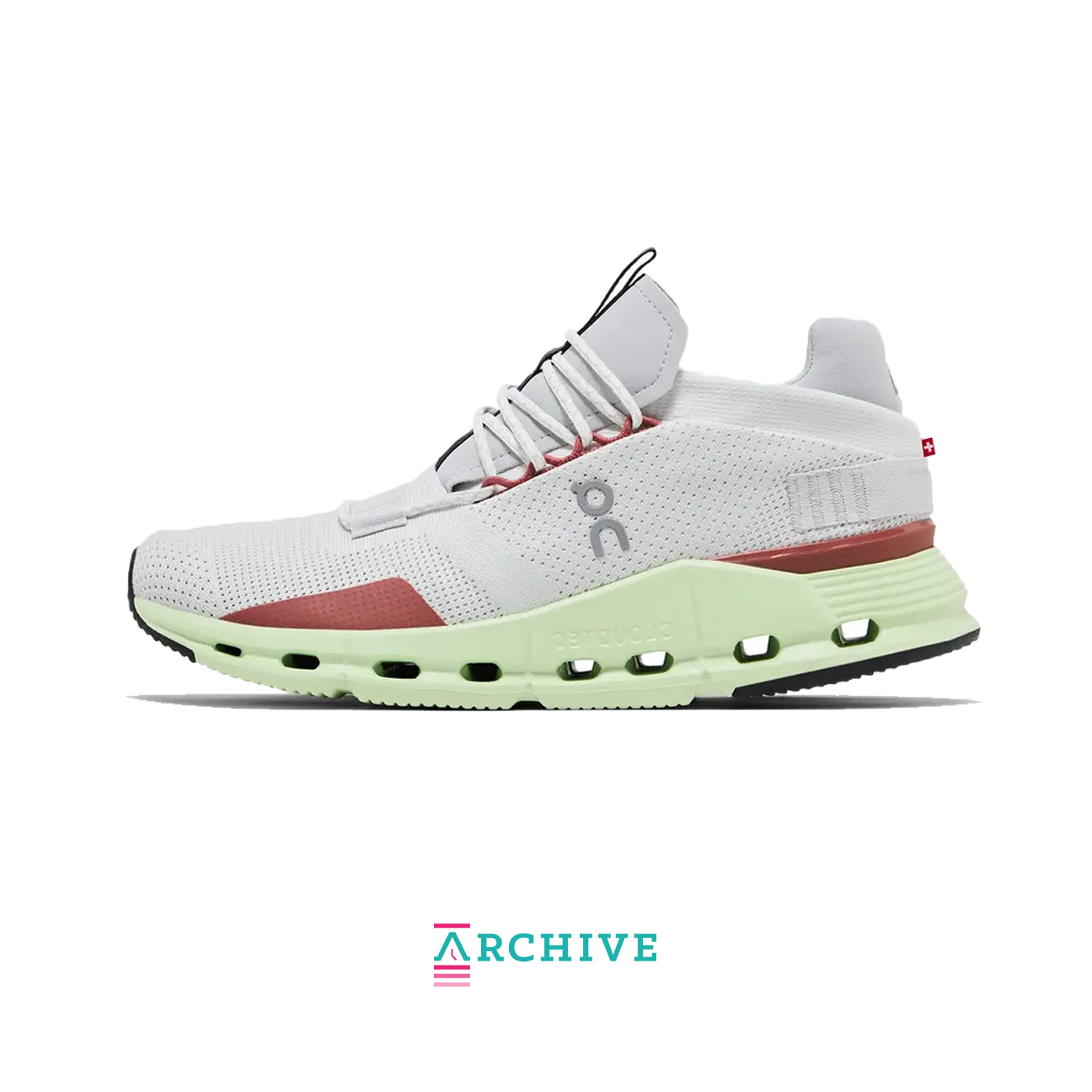 ON Cloudnova 'White Limelight (W)' - Size 38 (ARCHIVE)