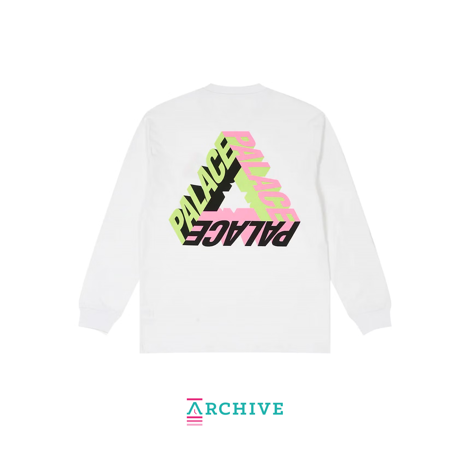 Palace 3D Longsleeve 'White' - Size M (ARCHIVE)-10281997926730-The Attic