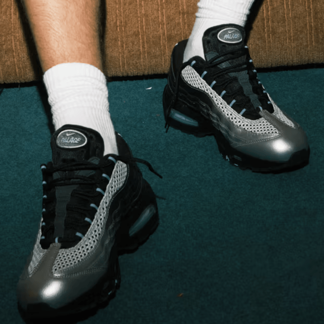 Palace x Nike Air Max 95 'Big Bubble Metallic Silver'