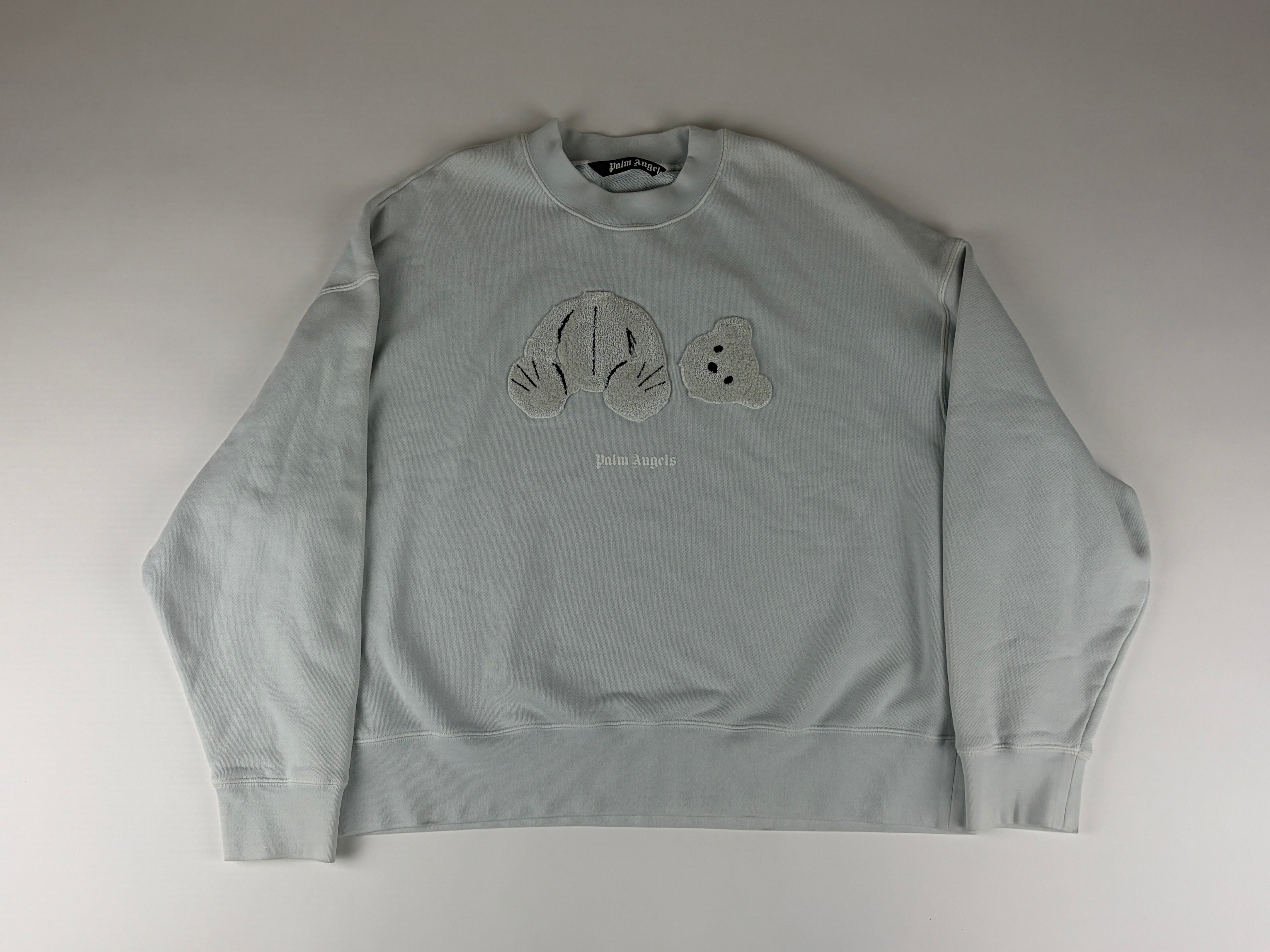 Palm Angels Teddy Bear Patch Sweatshirt 'White' - Size XL (ARCHIVE)