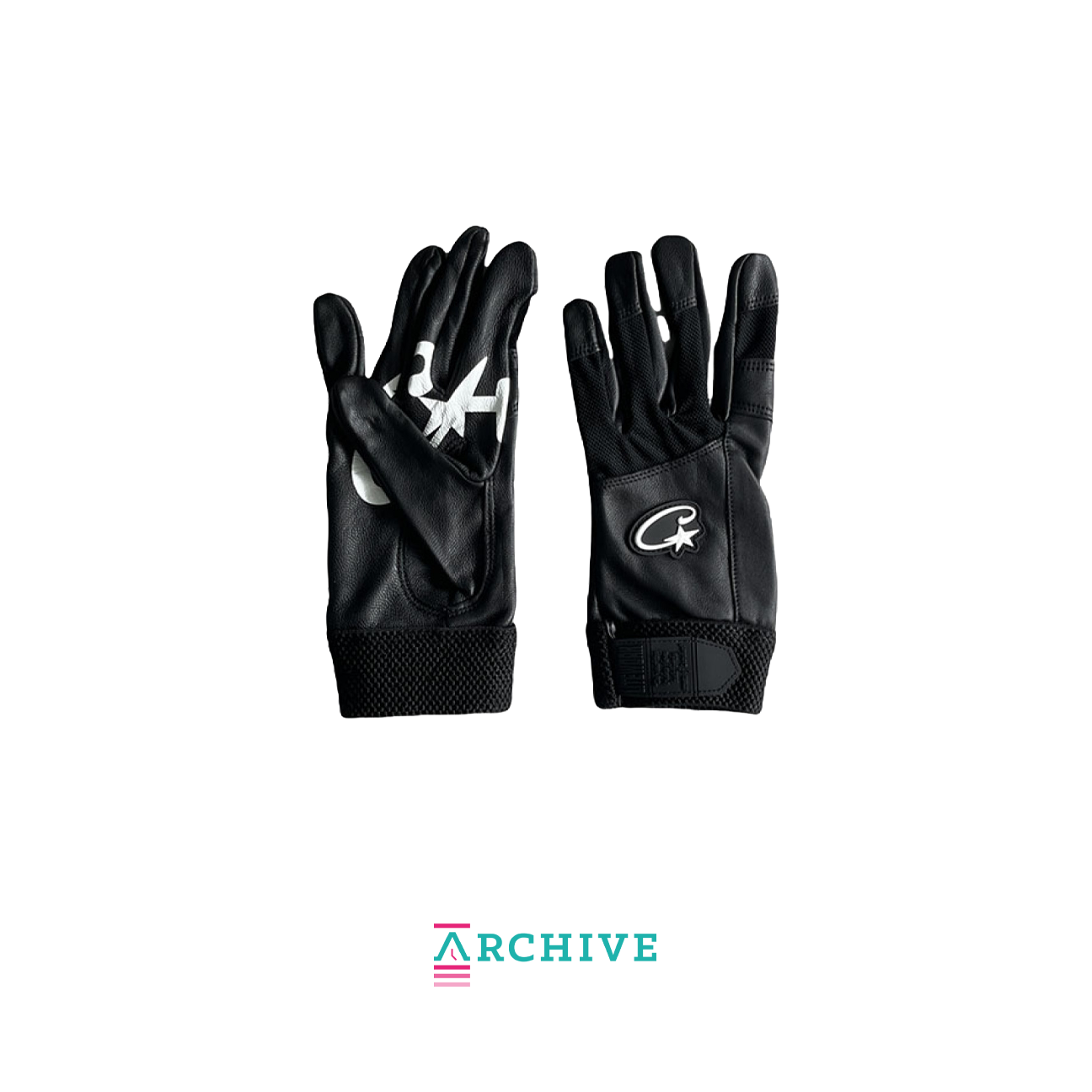 Premium Corteiz Leather Gloves 'Black' - (ARCHIVE)